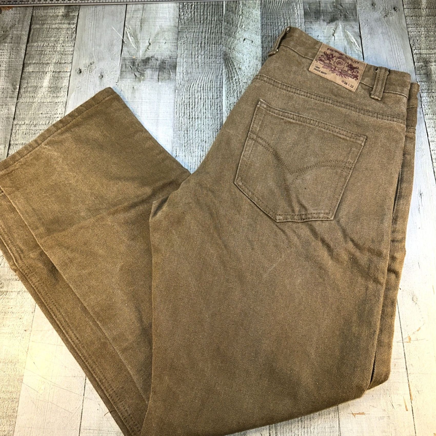Vintage Noiz Jeans Brown Straight Fit Denim Pants Men 36x32 Workwear Carpenter Style Mens Jeans Waist 36 Inseam 32 Brown Straight Denim Pants Size US 36 / EU 52 - 4 Thumbnail