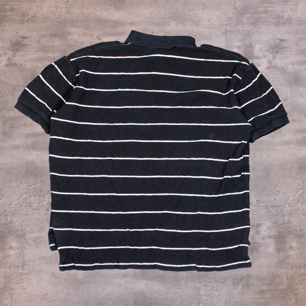 Polo Ralph Lauren Vintage 1990’s Polo Ralph Lauren Striped Cropped Black Polo Size US L / EU 52-54 / 3 - 2 Thumbnail