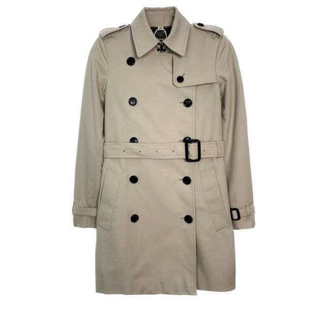 Burberry Burberry Womens Double-Breasted Belted Trench Coat Khaki Siz Size XXS / US 00 / IT 34 - 1 Thumbnail