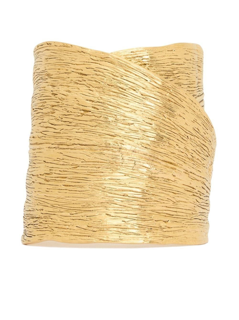 Saint Laurent Paris o1b1hav110325 746961 Size: S / Leaf Cuff Bracelet Metal Gold Size ONE SIZE - 1 Thumbnail