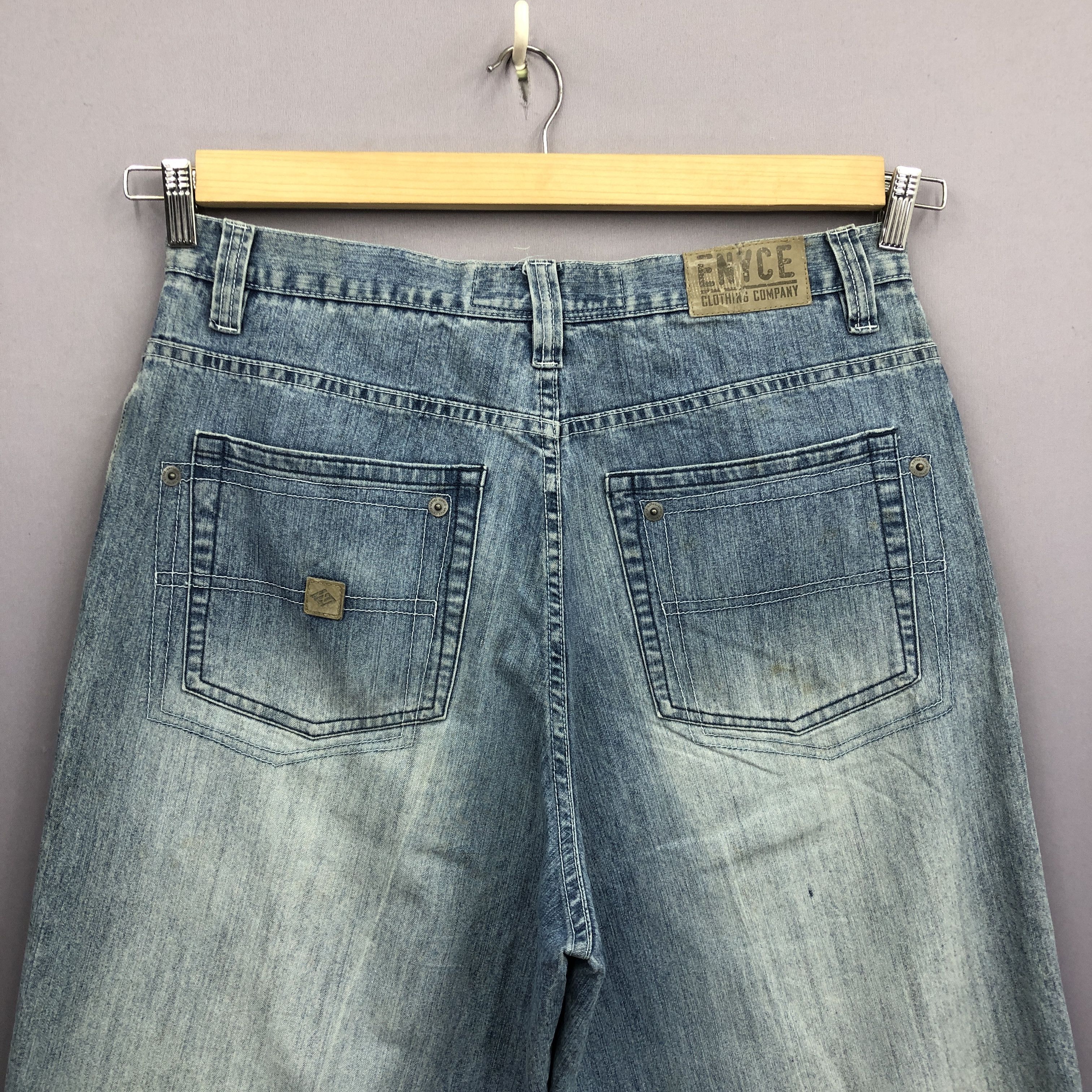 Enyce Crazy Vintage Y2K/2000s Enyce Baggy Jeans Faded Skater Denim Size US 32 / EU 48 - 5 Thumbnail