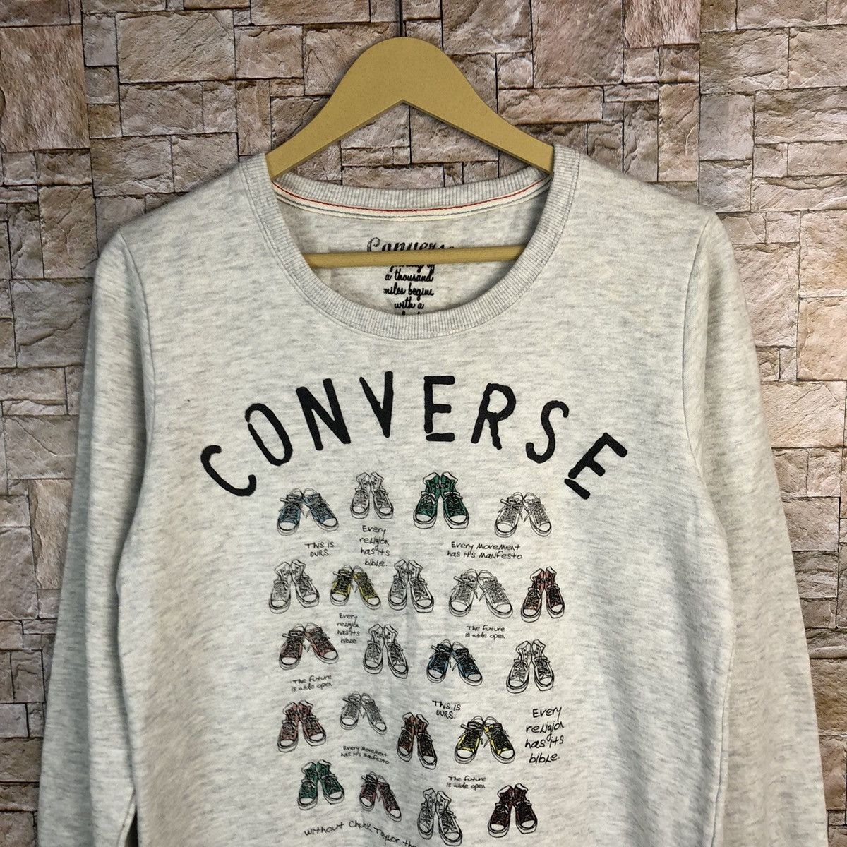 Converse × Vintage Converse vintage Grey Sweatshirt #A397 Size M / US 6-8 / IT 42-44 - 2 Thumbnail