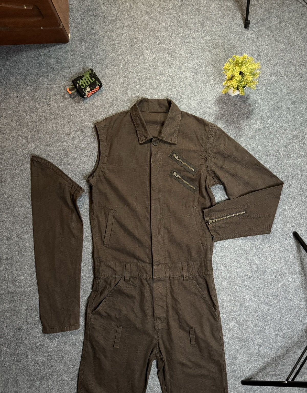 PPFM PPFM Checkered Brown Coverall Jacket Size US M / EU 48-50 / 2 - 8 Thumbnail