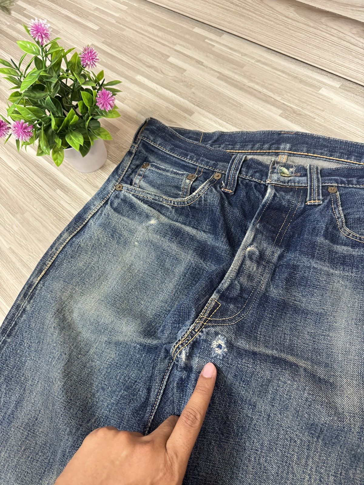Freewheelers Vintage "Vanishing West" 601XX 1951 Selvedge Denim Size US 30 / EU 46 - 6 Thumbnail