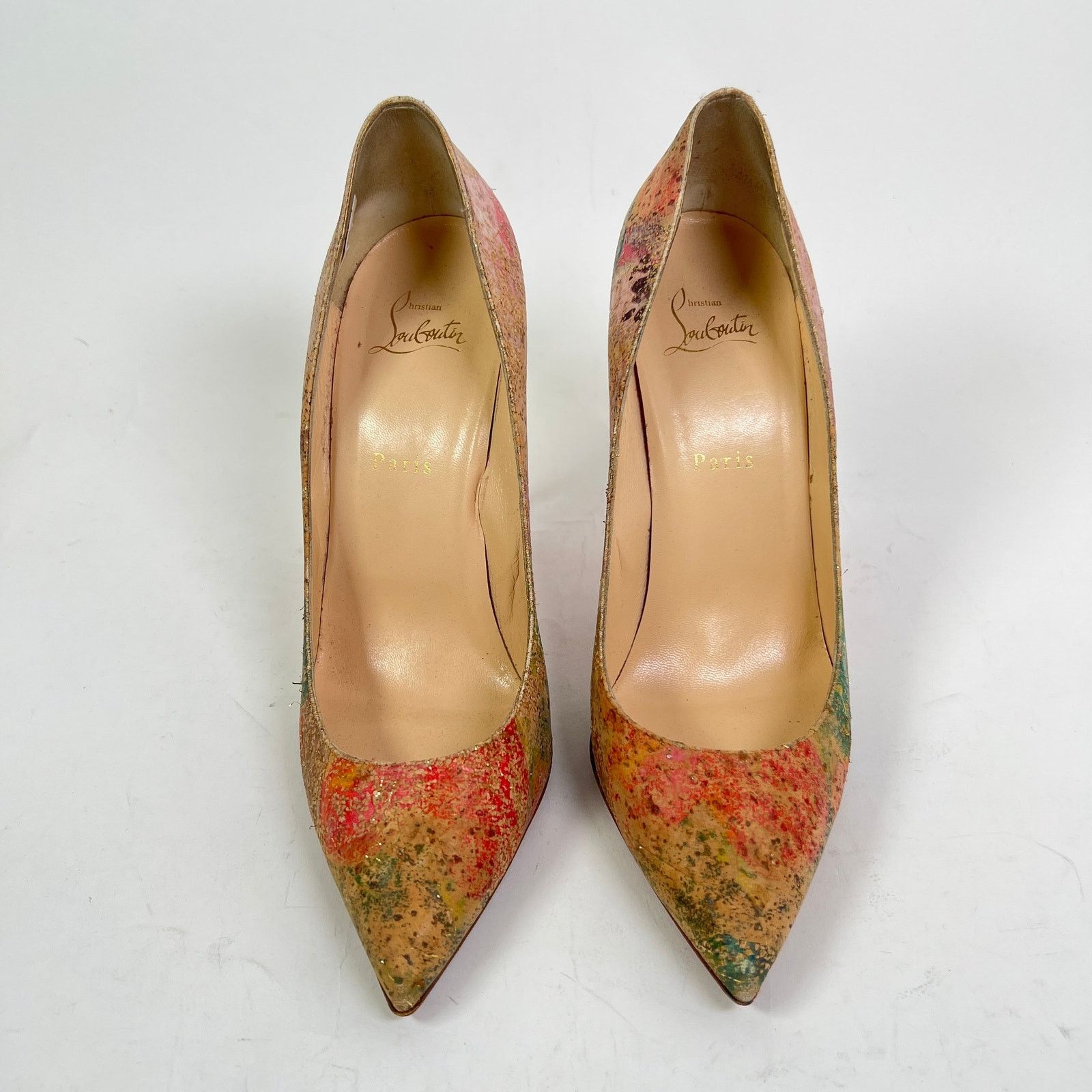 Christian Louboutin Christian Louboutin Blooming Cork Pigalle Follies 100 Heels Size US 8 / IT 38 - 2 Thumbnail