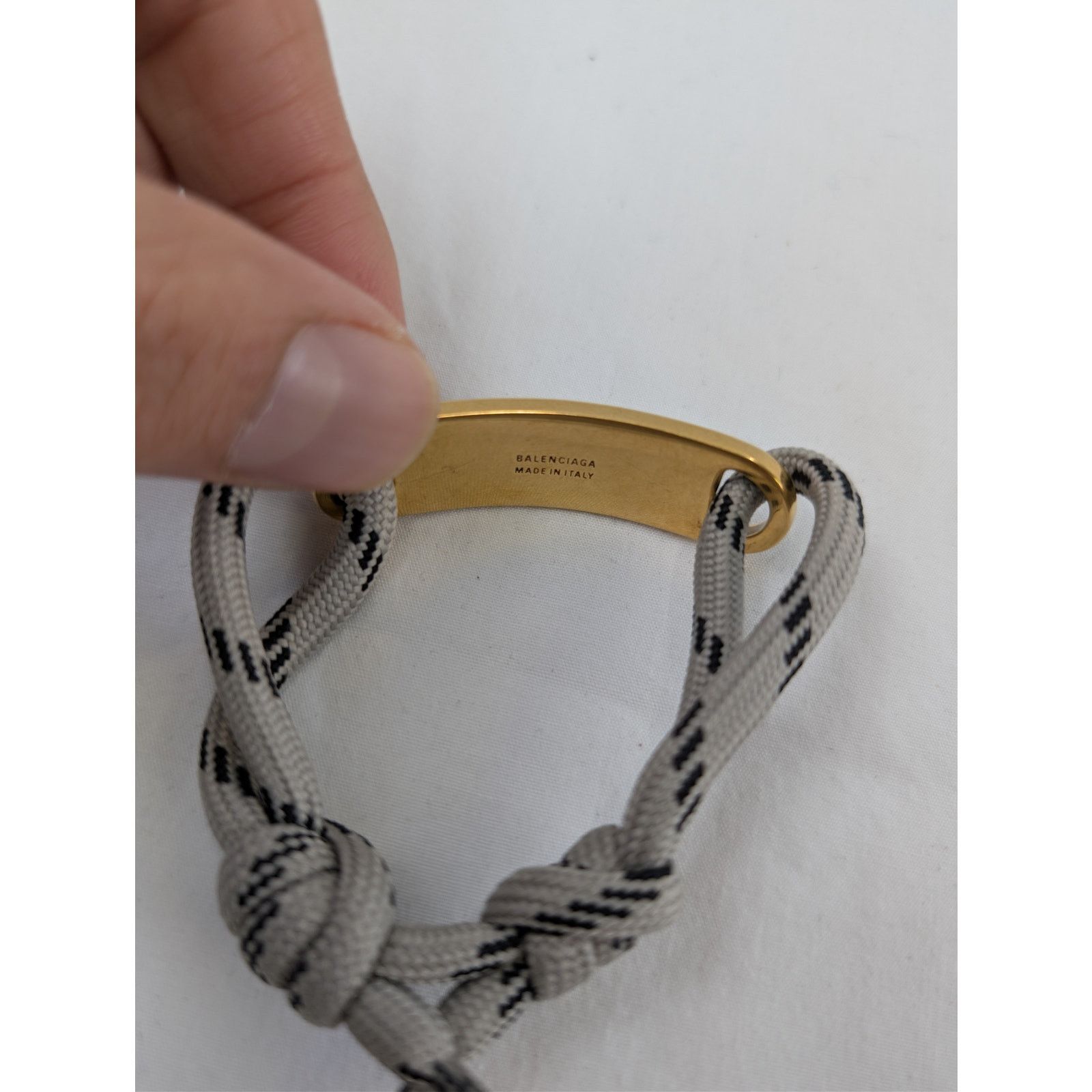 Balenciaga o1rshd1 Q:2 / Size: OS / Plate Bracelet in Grey/Gold Size ONE SIZE - 5 Thumbnail