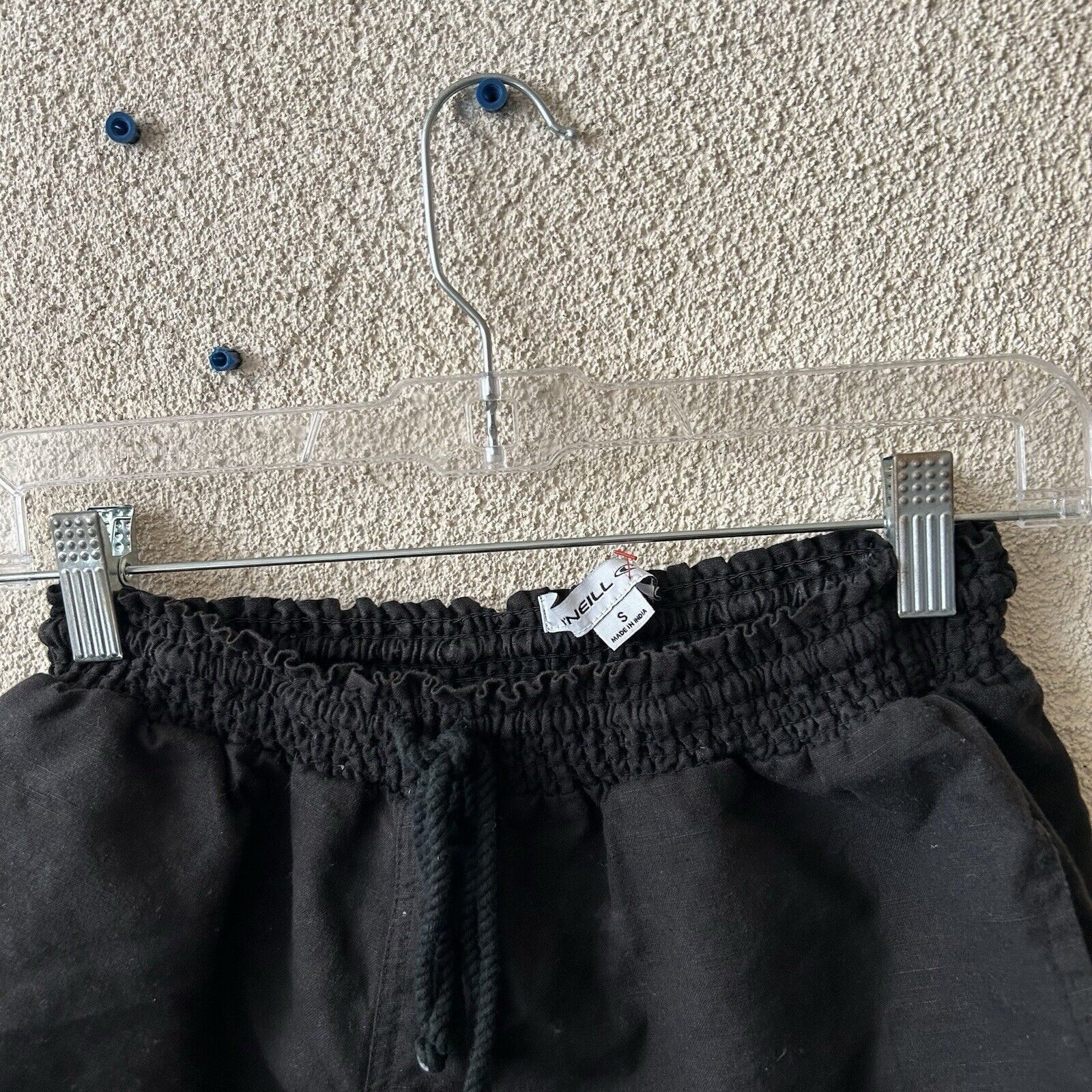 O'Neill O'NEILL Womens Black Solid Shorts Linen Blend Elastic Waist Size 26" / US 2 / IT 38 - 7 Thumbnail