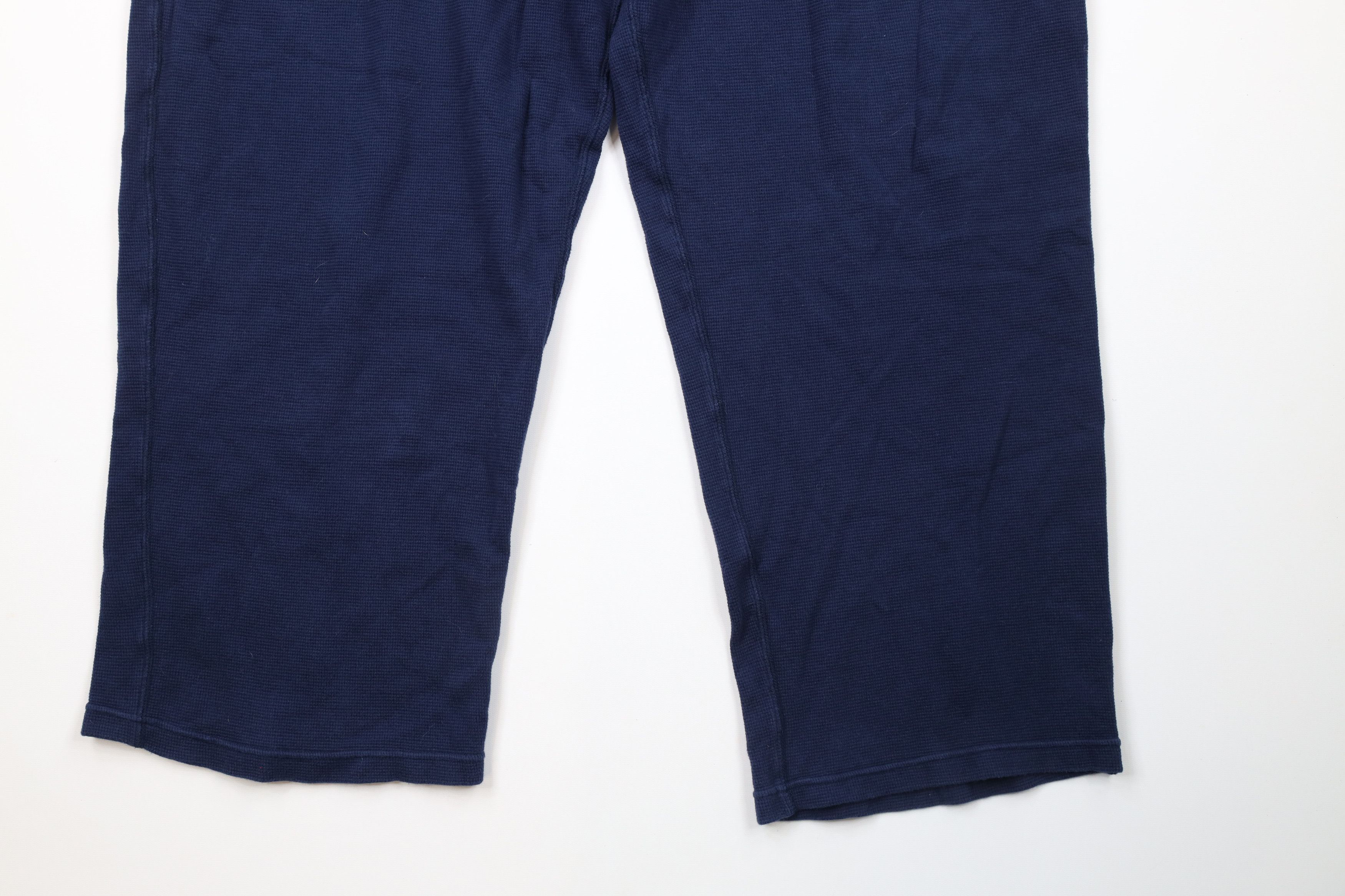 Ralph Lauren Vintage Ralph Lauren Thermal Waffle Knit Wide Leg Pants Blue Size US 38 / EU 54 - 4 Thumbnail