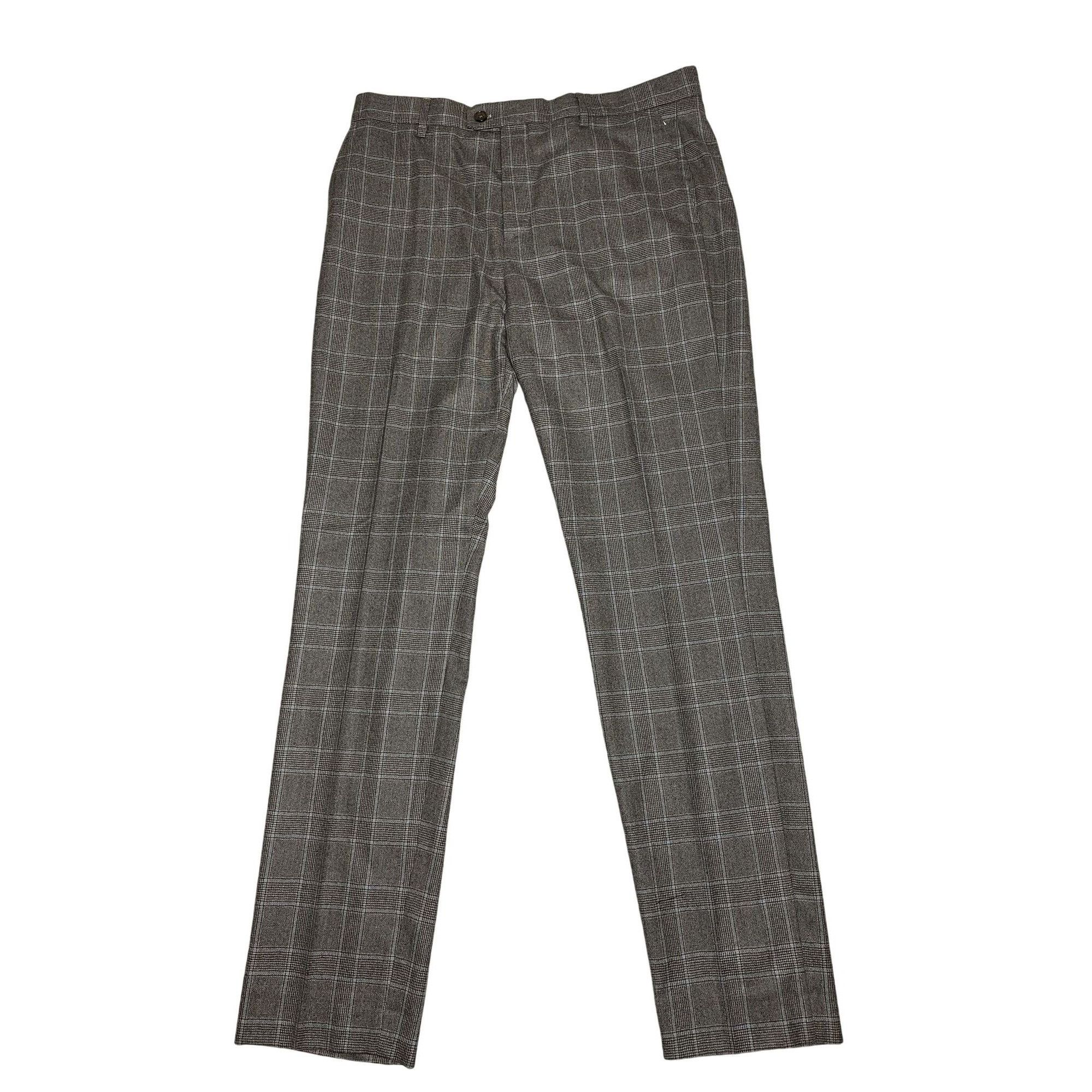 Banana Republic Men’s Tailored Dress Pants Slim Fit Windowpane Size W36 34L Size 36R - 3 Thumbnail