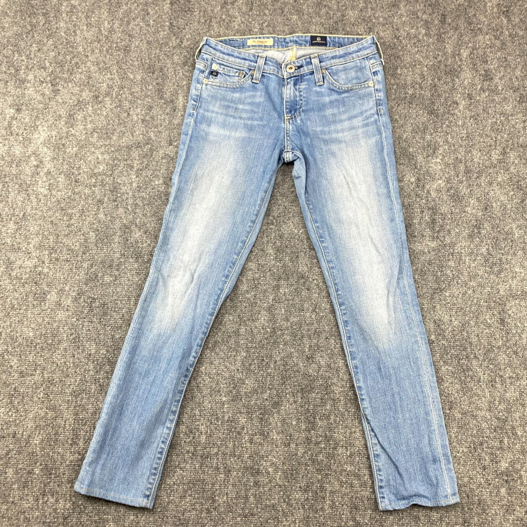 Vintage AG Adriano Goldschmied The Legging Jeans Womens 25R Blue Super Skinny Stretch Jeans Size 42" / US 20 - 2 Thumbnail