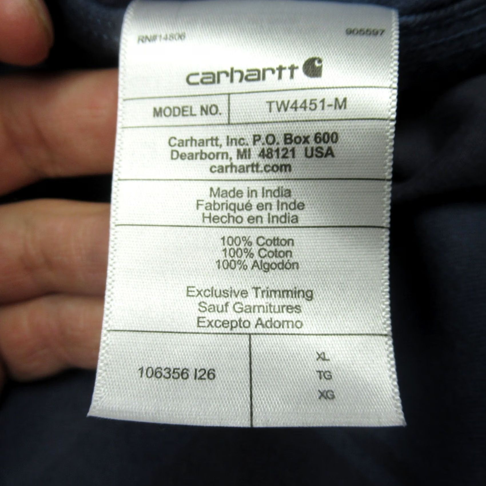 Carhartt VINTAGE? No. Carhartt Flannel Shirt XL Blue Plaid Button-Down Long Sleeve Workwear Casual Outdoors Men Size US XL / EU 56 / 4 - 5 Thumbnail