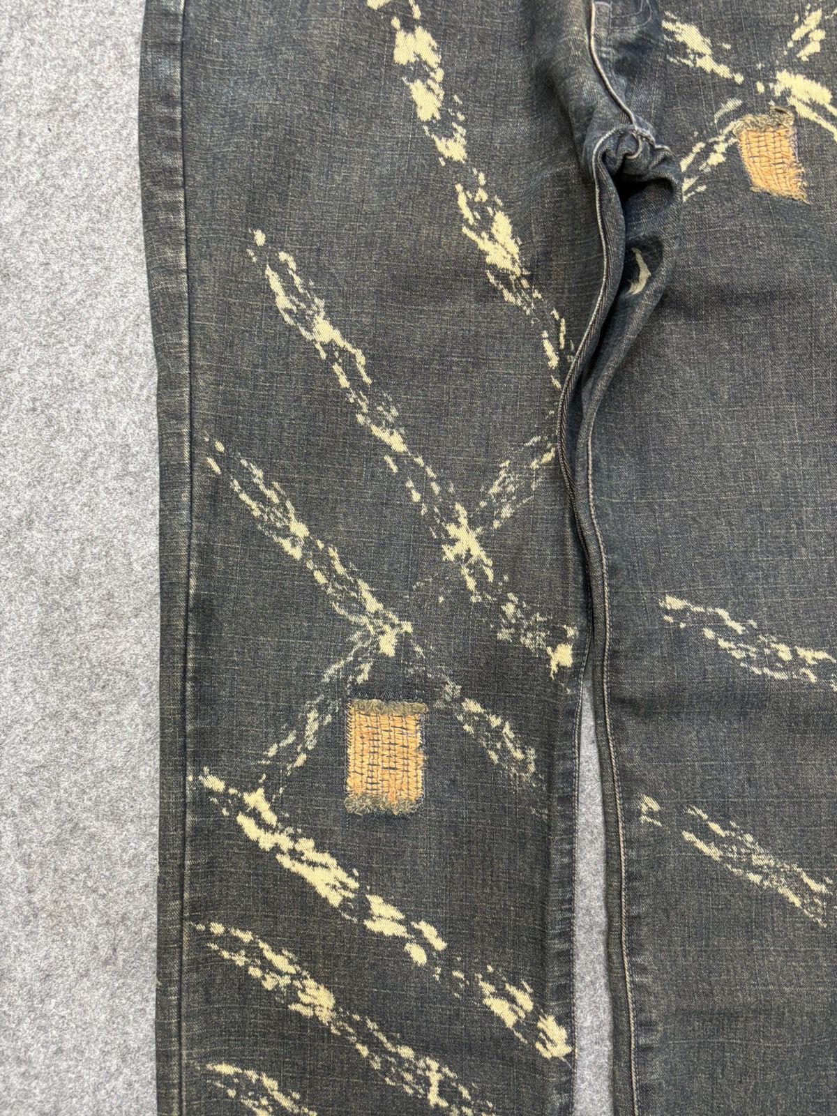 Designer 💥MODERM Samurai Slash MudWash Rusty Distressed Denim F675 Size US 32 / EU 48 - 6 Thumbnail