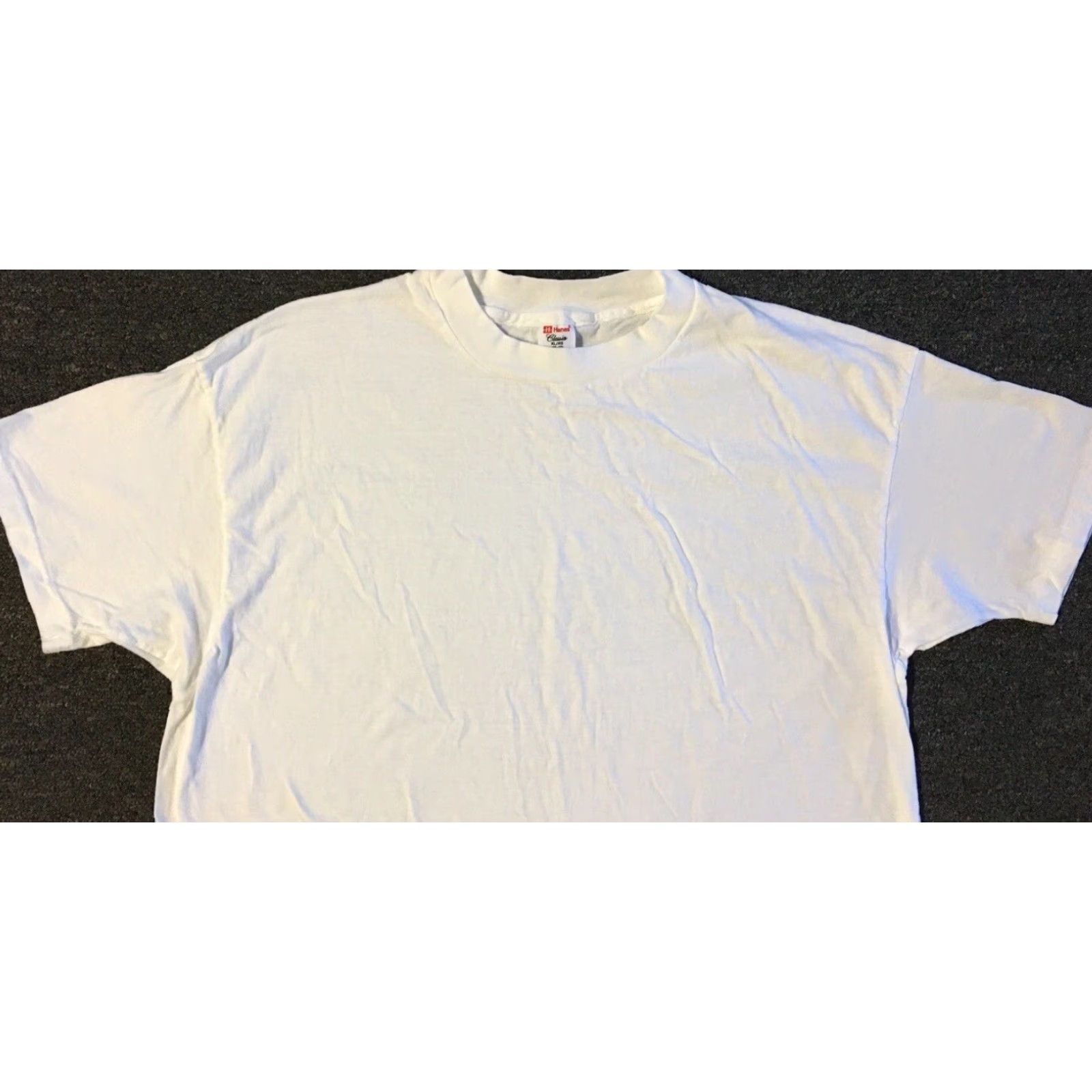Hanes VINTAGE Hanes Shirt XL White 90s Grunge Punk Skate Surf Track Trucker Biker Motorcycle Distressed 80s 90s USA Classic Logo Classic Designer Fitness Size US XL / EU 56 / 4 - 5 Thumbnail