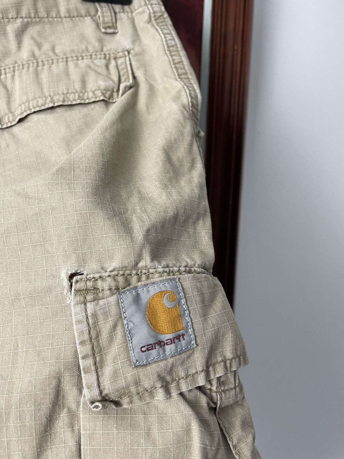Carhartt Rare Vintage Carhartt Aviation Bermuda Beige Cargo Shorts Size US 29 - 3 Thumbnail