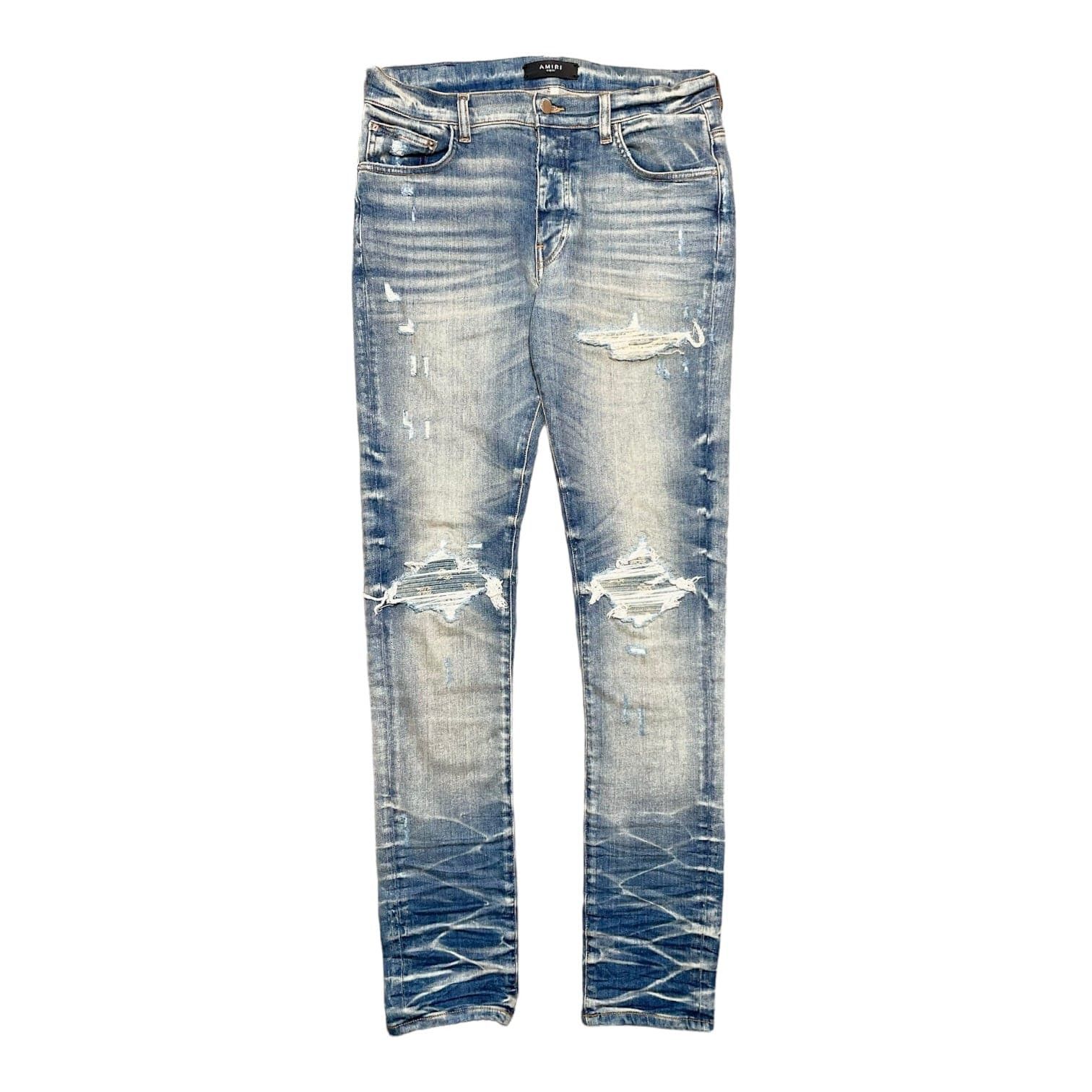 Amiri Amiri MX1 Bandana Jacquard Patch Jeans Vintage Indigo | Grailed