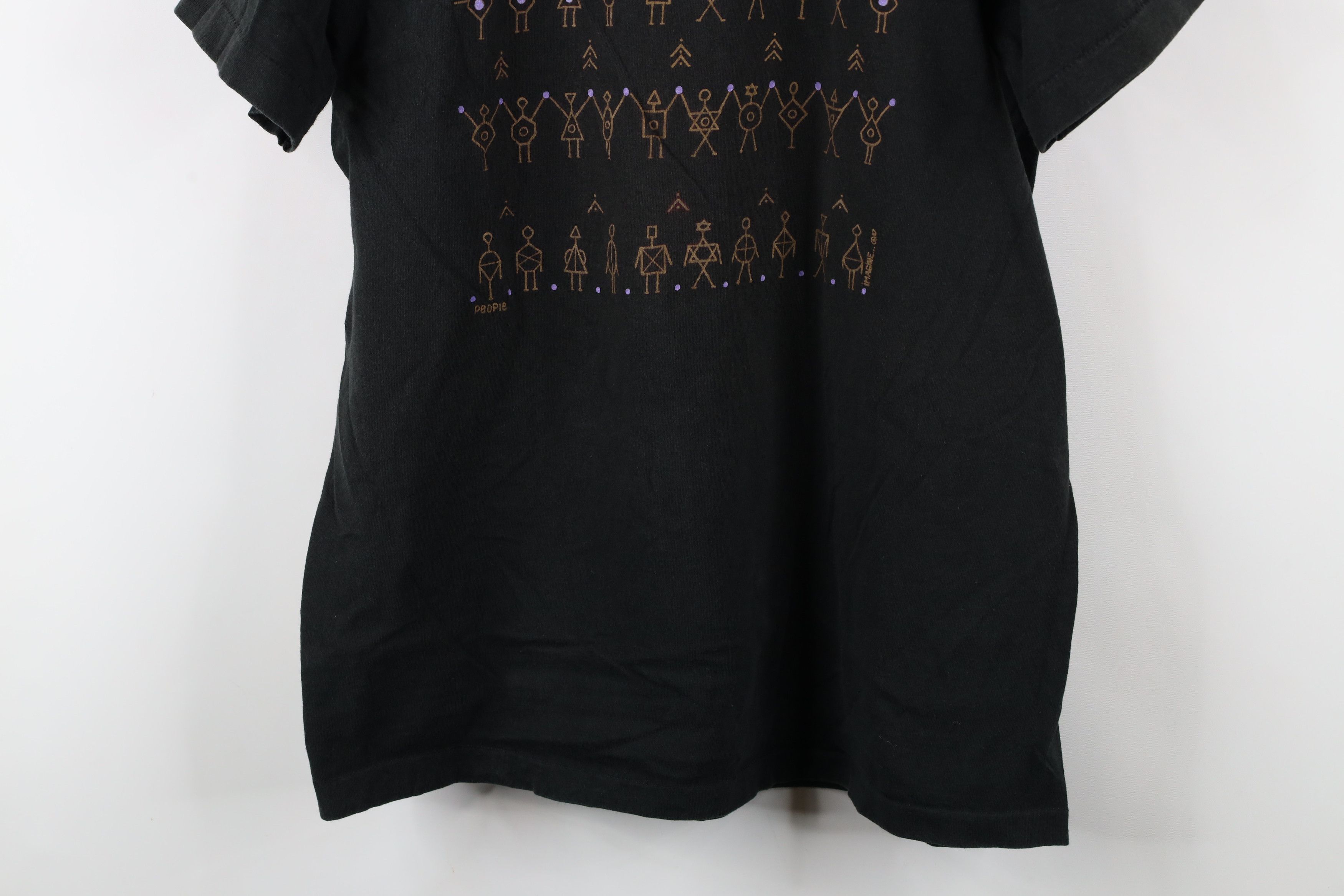 Vintage Vintage 90s Streetwear Anthropomorthic Cave Art T-Shirt USA Size US XL / EU 56 / 4 - 3 Thumbnail