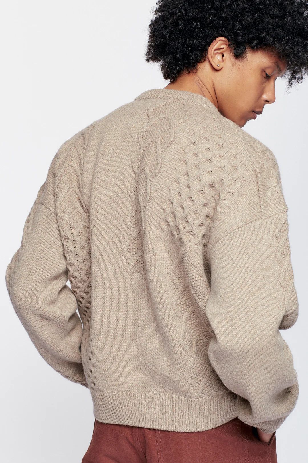 Kotn 💚 Kotn Lambswool Kilimanjaro Cable Sweater Dune Medium NEW Size US M / EU 48-50 / 2 - 4 Thumbnail