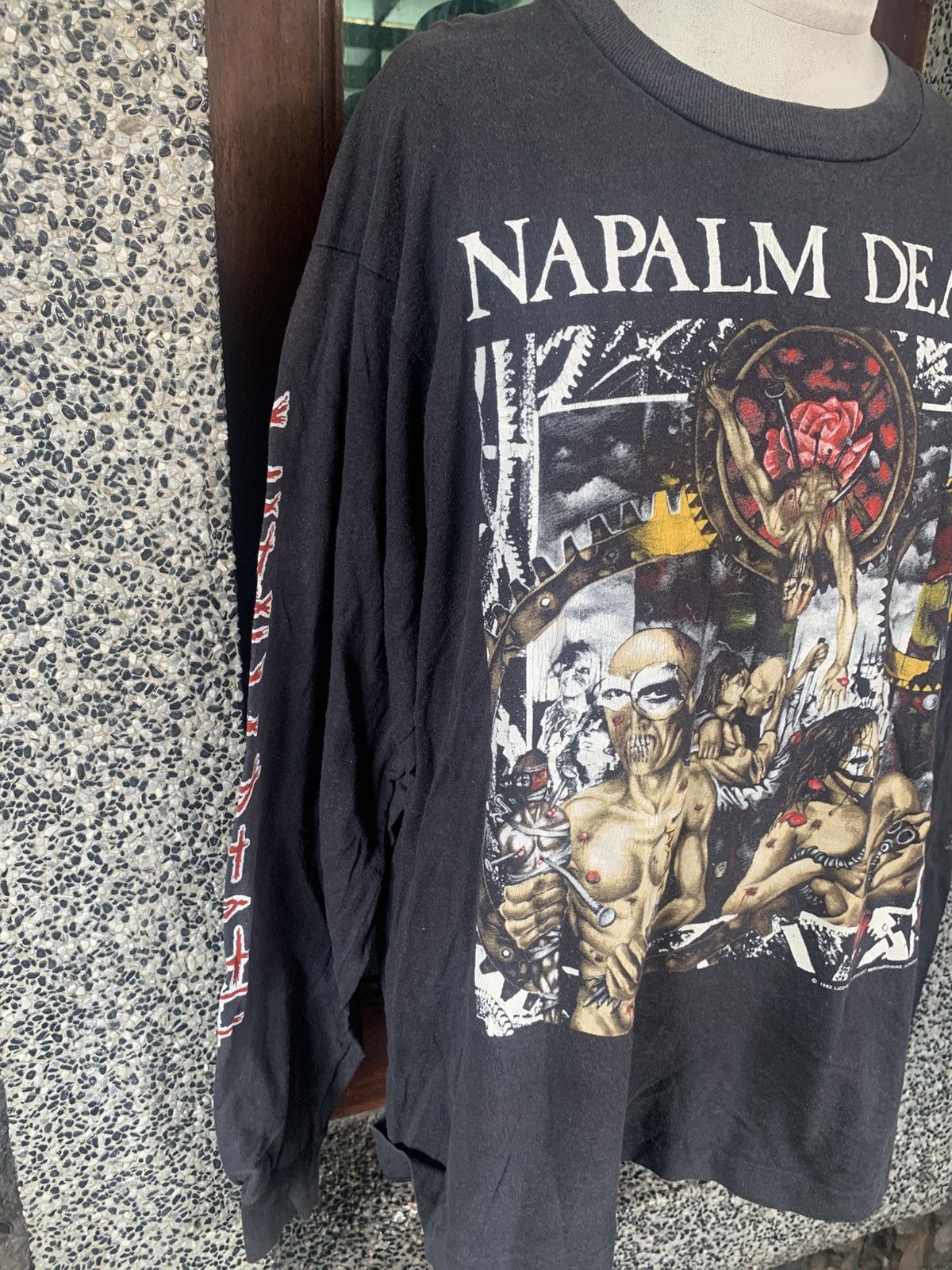 Band Tees Vintage 90s Napalm Death English Grindcore Band Tour T shirt Size US XL / EU 56 / 4 - 5 Thumbnail