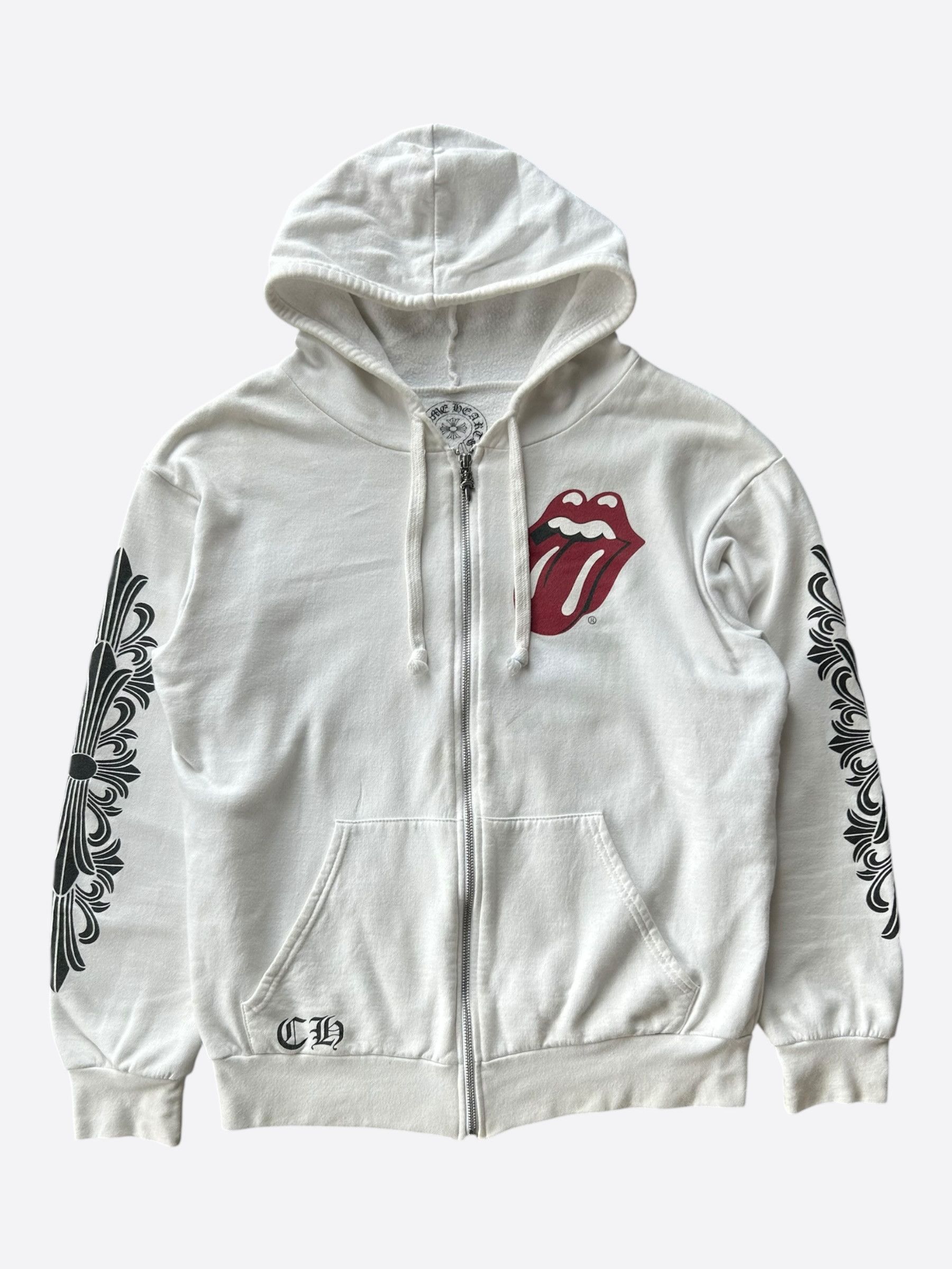 Chrome Hearts Chrome hearts x Rolling Stones blue tongue zip up