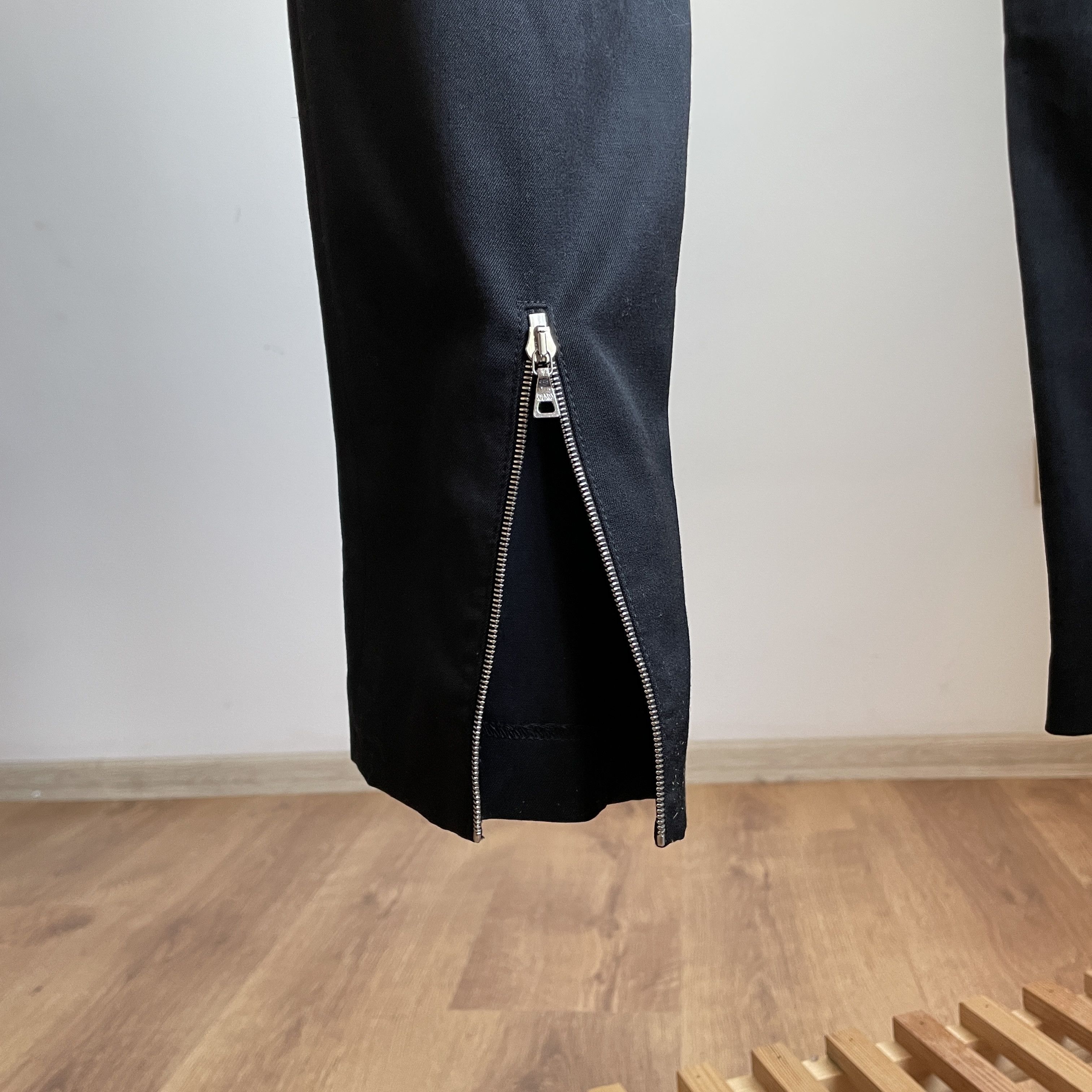 Prada Prada Womens 2008 Ankle Zip Wool Dress Trousers Size IT 46 Size 32" / US 10 / IT 46 - 7 Thumbnail