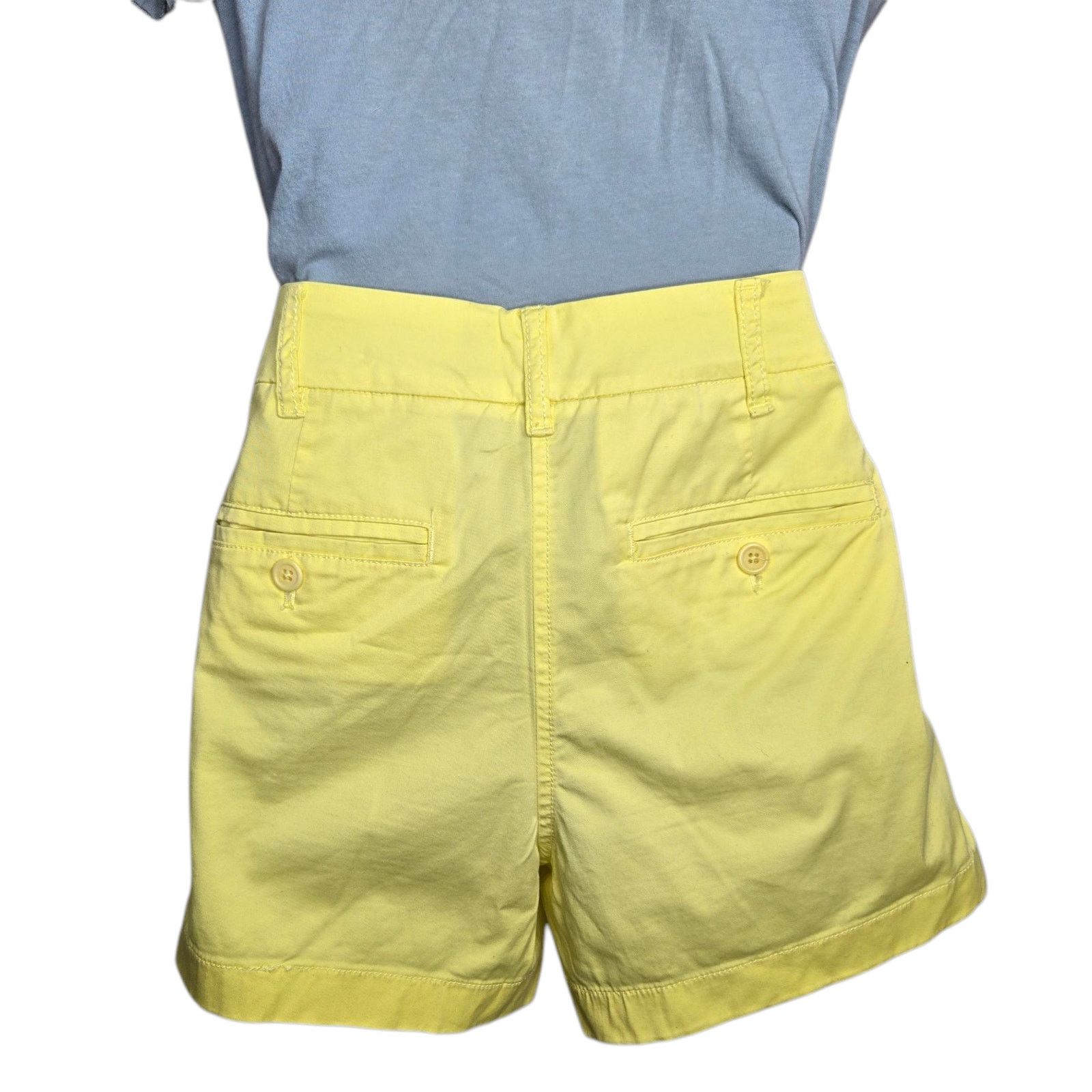 J.Crew J Crew Womens Chino Shorts Size 6 Vivid Yellow 4" Inseam Size 28" / US 6 / IT 42 - 5 Thumbnail