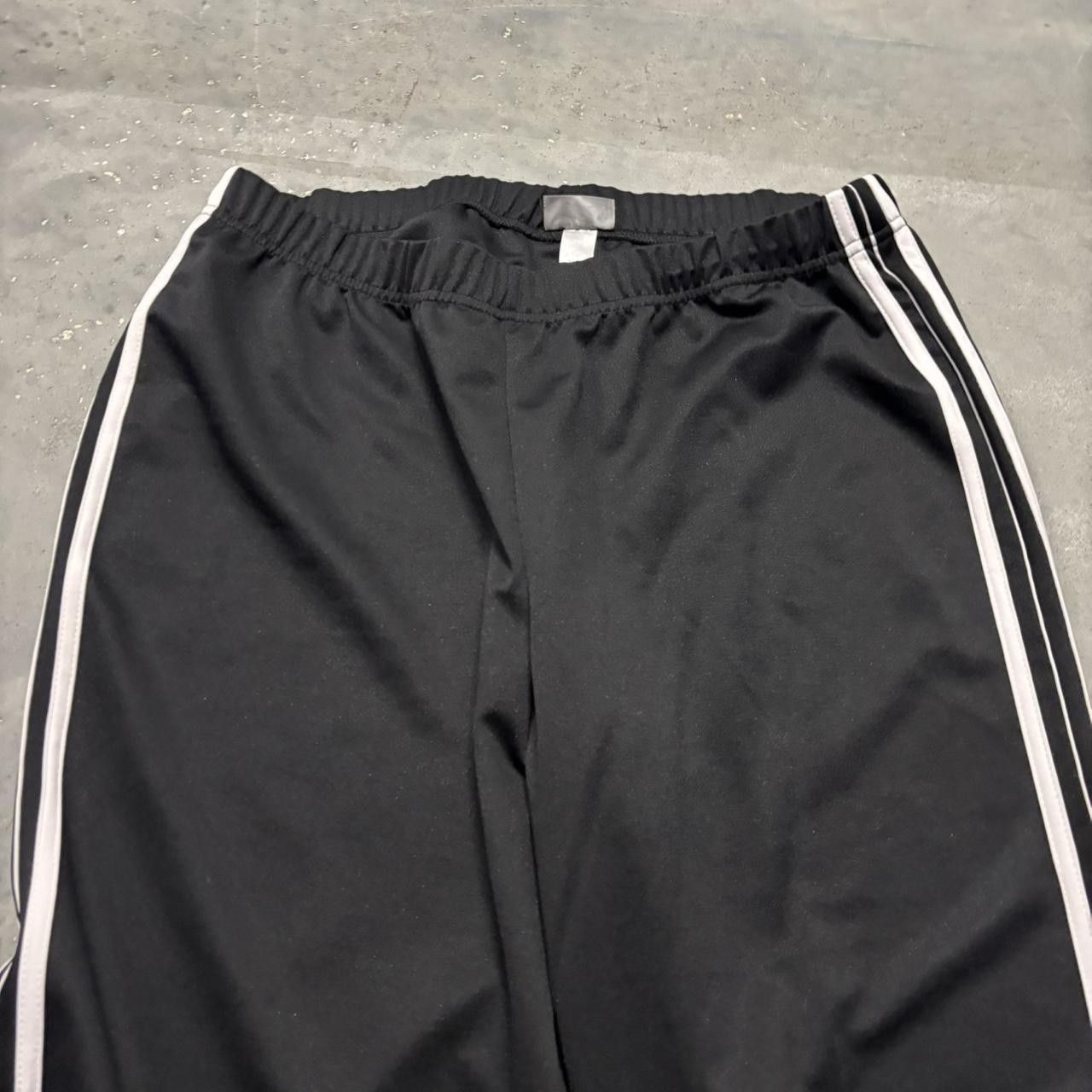 Japanese Brand × Vintage Crazy Vintage Y2K/2000s Baggy Black Striped Streetwear Skater Track Pants! Size US 36 / EU 52 - 3 Thumbnail