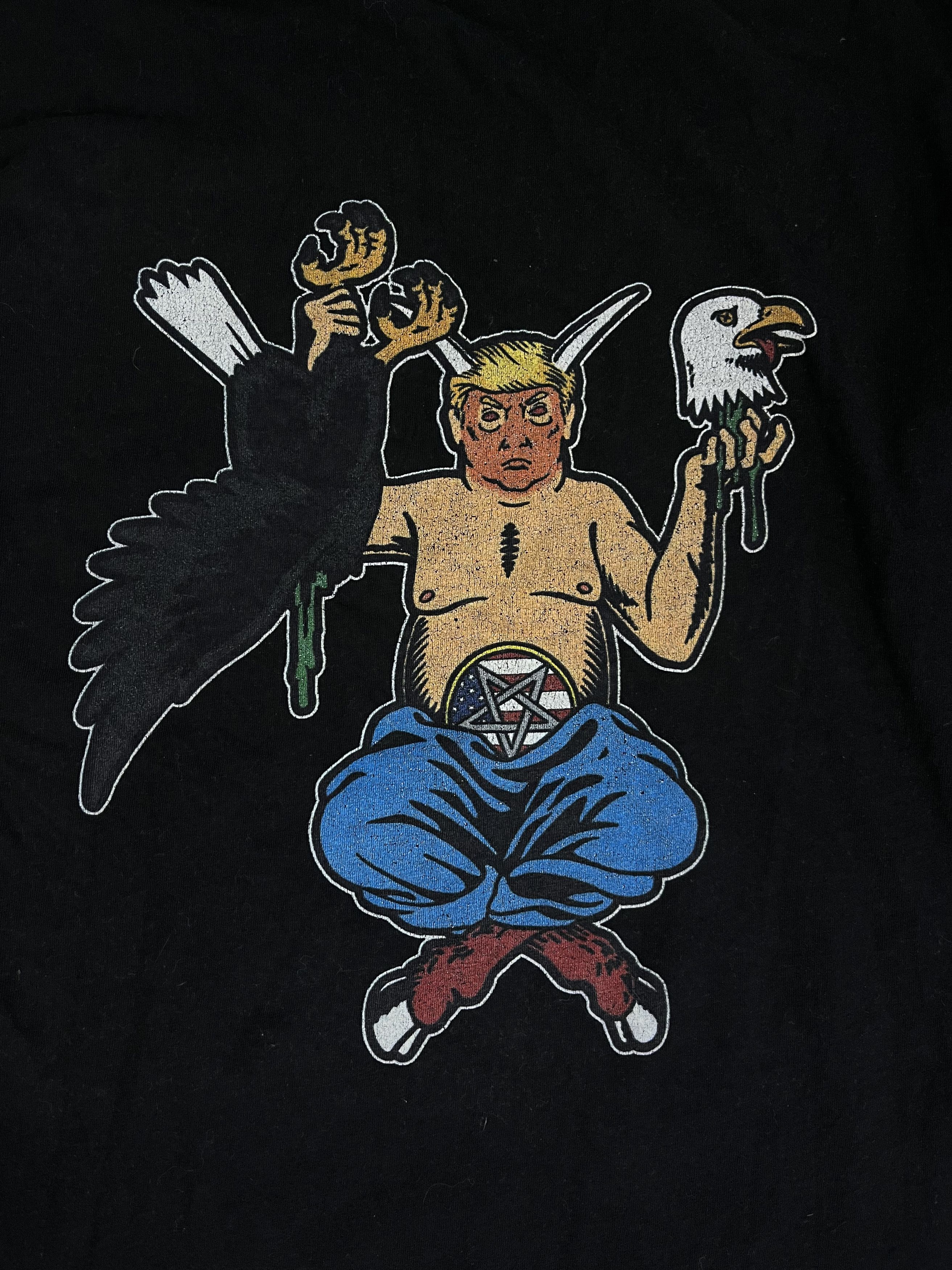 Donald Trump × Vintage Parody’s Tees Satanic Donald Trump Longsleeve Size US M / EU 48-50 / 2 - 2 Thumbnail