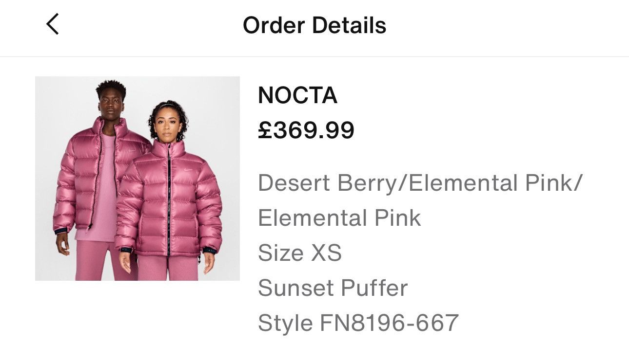 Nike Nike x Nocta Pink Desert Berry Puffer Jacket (Xs) Size US XS / EU 42 / 0 - 13 Thumbnail