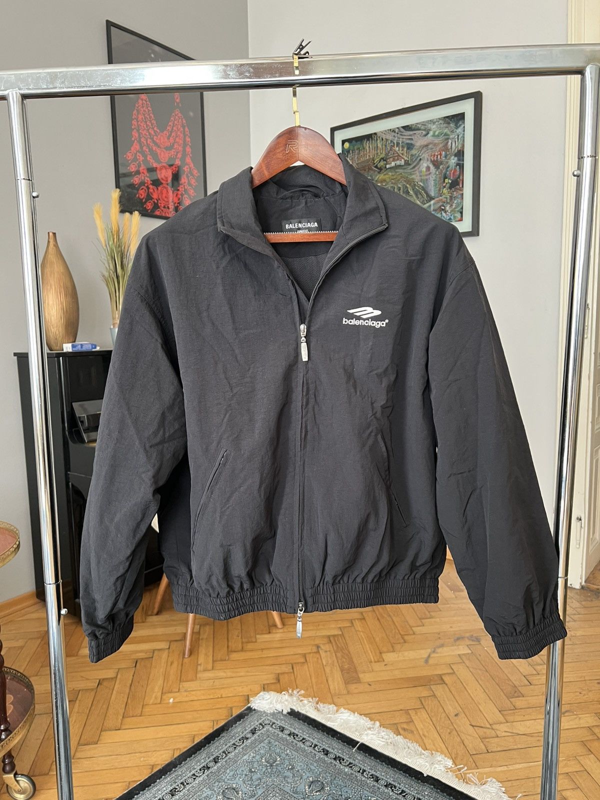 Balenciaga Balenciaga 3B Logo Black Track Jacket Size US M / EU 48-50 / 2 - 1 Thumbnail