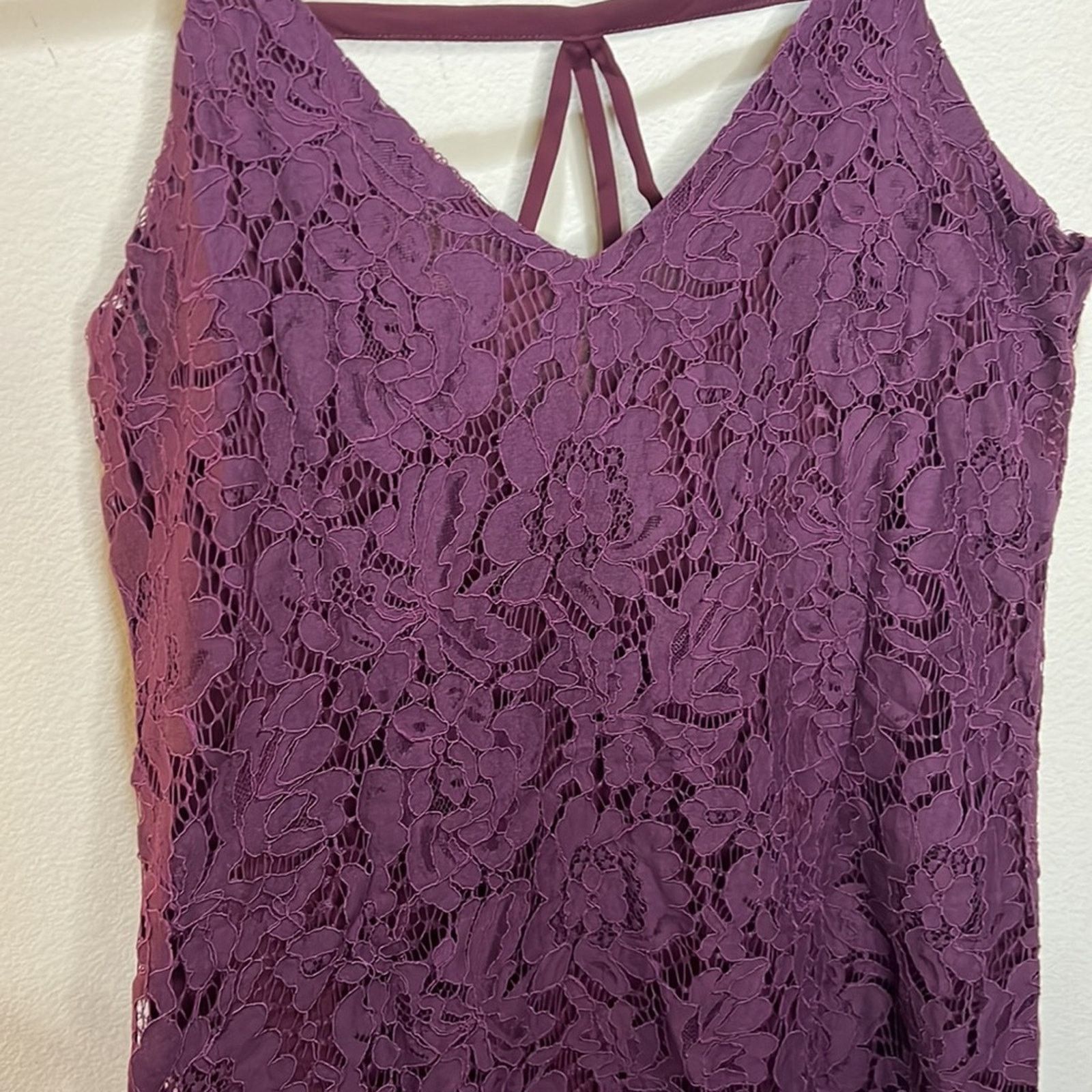 Chaser Brand Chaser Plum Vintage Lace Midi Dress Size M Size M / US 6-8 / IT 42-44 - 3 Thumbnail