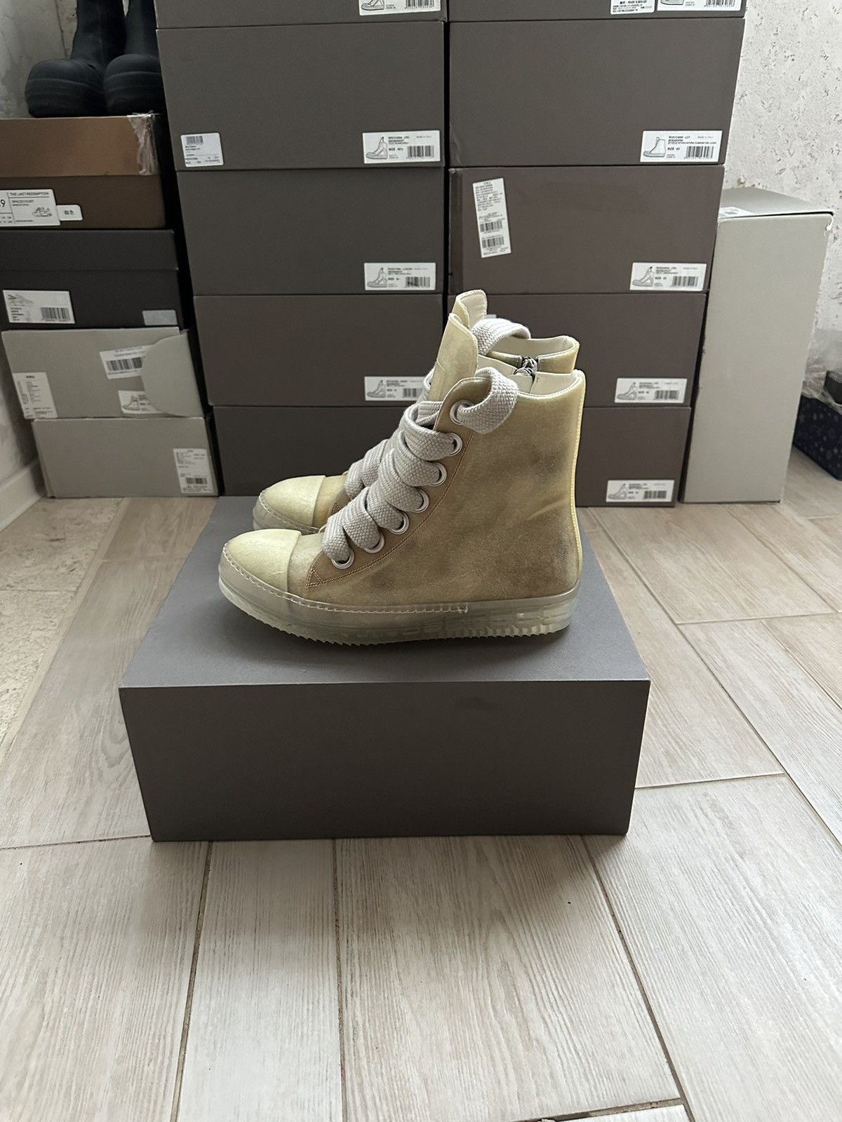 Rick Owens Rick Owens ramones jumbo lace EDFU rare Size US 9 / EU 42 - 1 Thumbnail