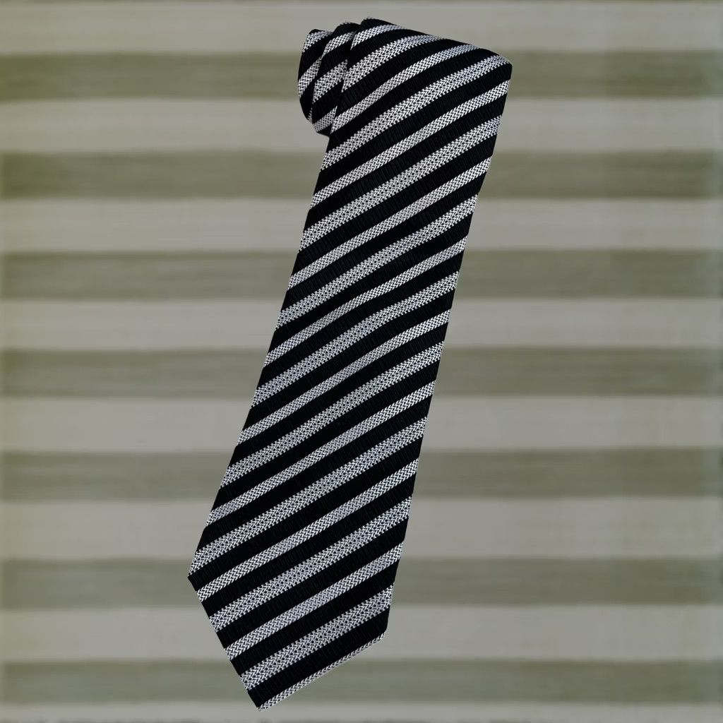 Valentino Valentino Silk Tie Striped Men’s Made in Canada Size ONE SIZE - 1 Thumbnail