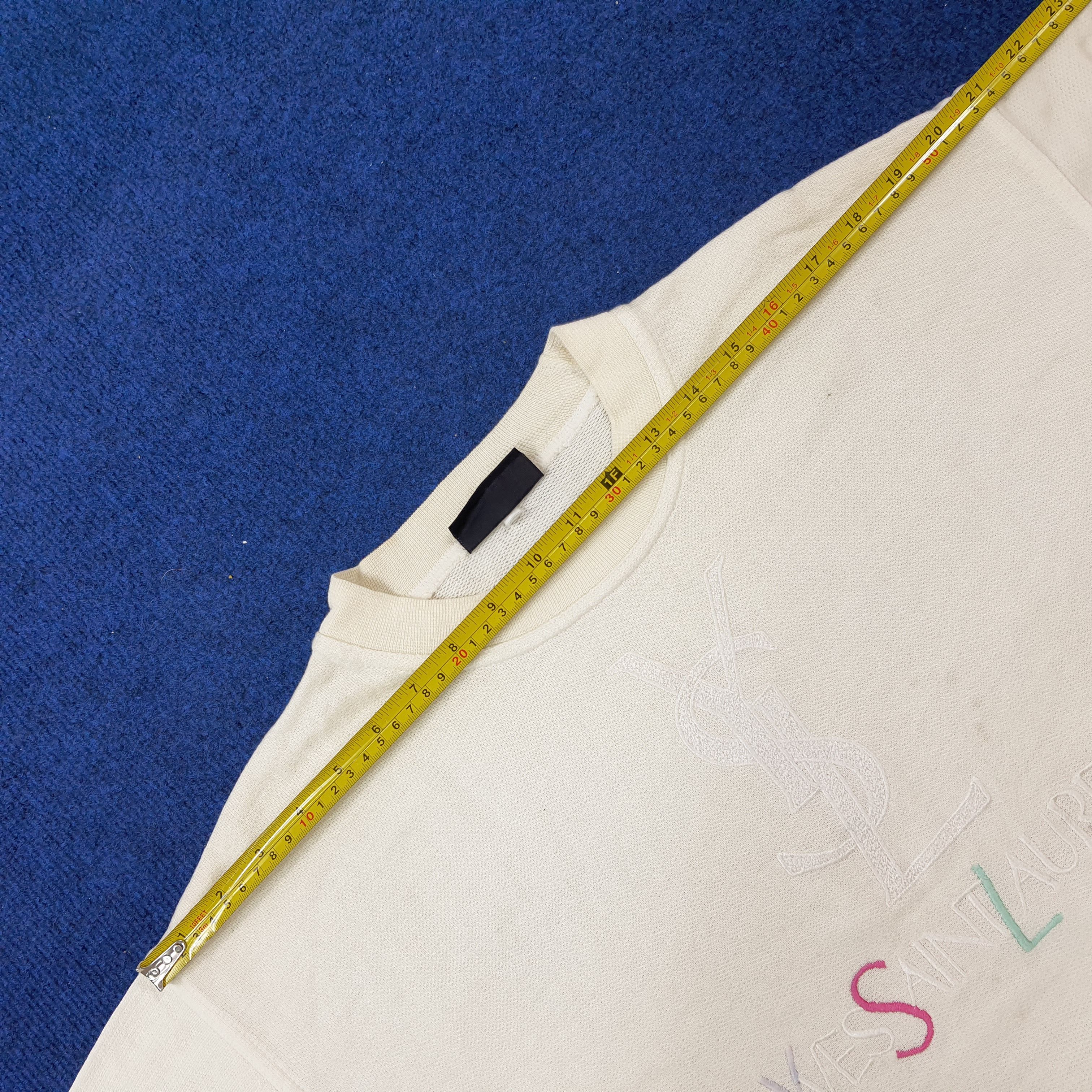 Vintage × Yves Saint Laurent Vintage Yves Saint Laurent On White Embroidery Sweatshirt Size US XS / EU 42 / 0 - 9 Thumbnail