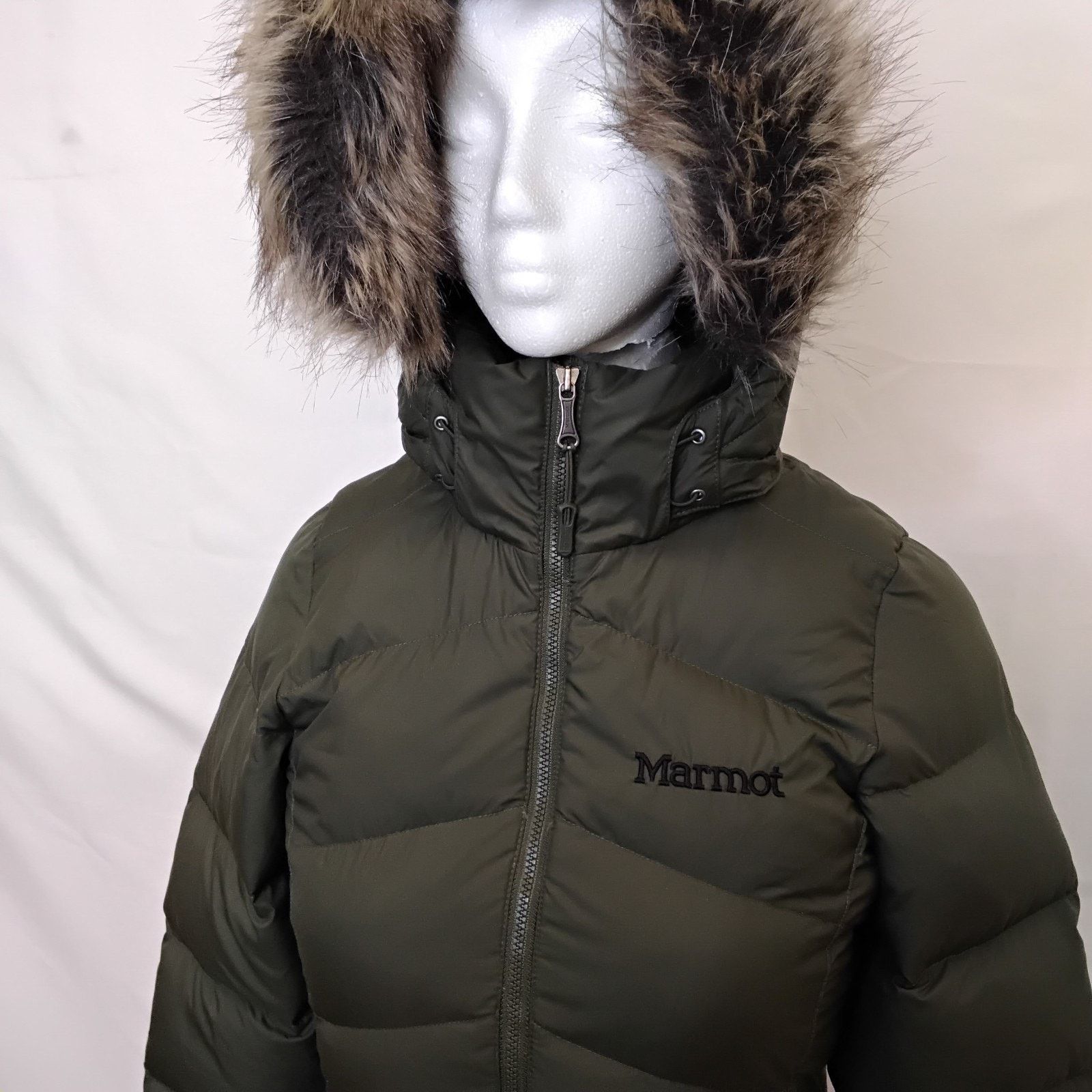 Marmot Marmot 700 Down Fill Parka Women's XS Green Faux Fur Ruff Size XS / US 0-2 / IT 36-38 - 4 Thumbnail