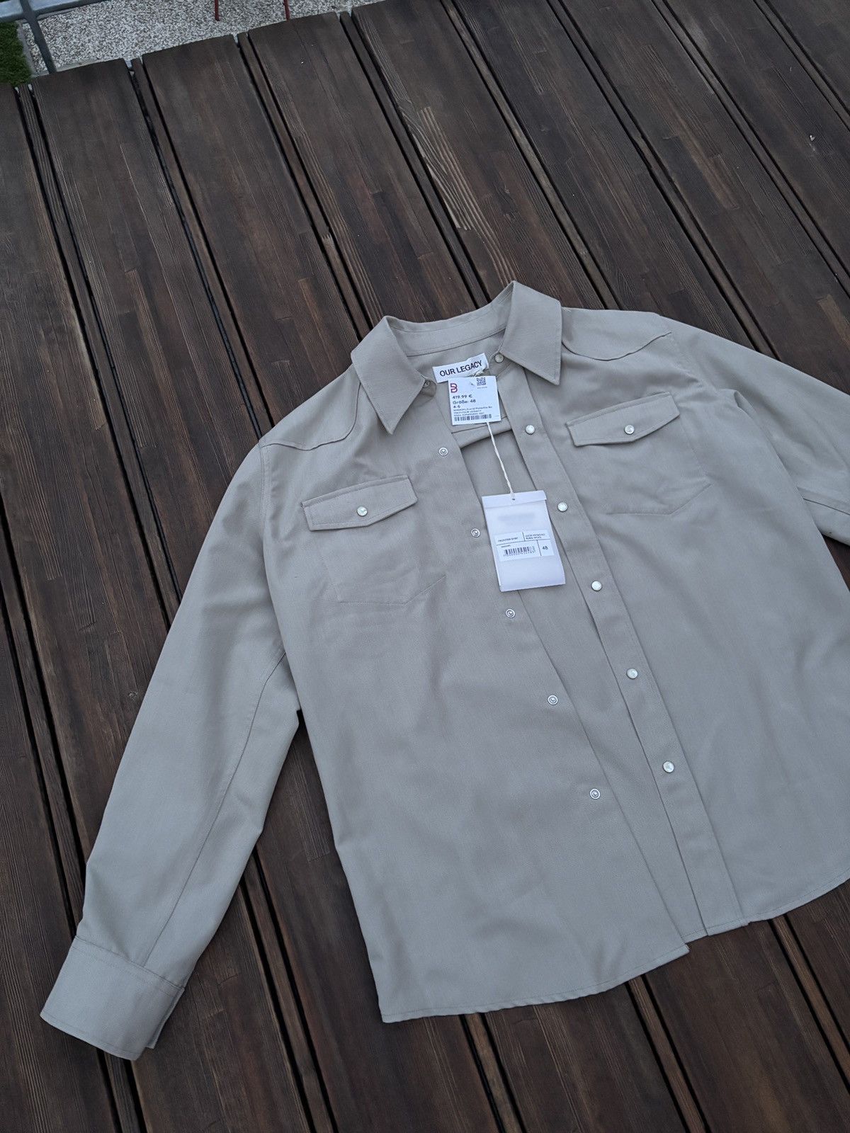Our Legacy Our Legacy Frontier Shirt Lucid Pistachio Rural Wool Size US M / EU 48-50 / 2 - 2 Thumbnail
