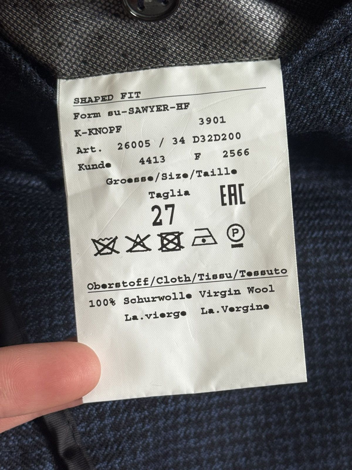 Other Eduard Dressler 27size blue virgin wool blazer casual jacket Size 44S - 9 Thumbnail
