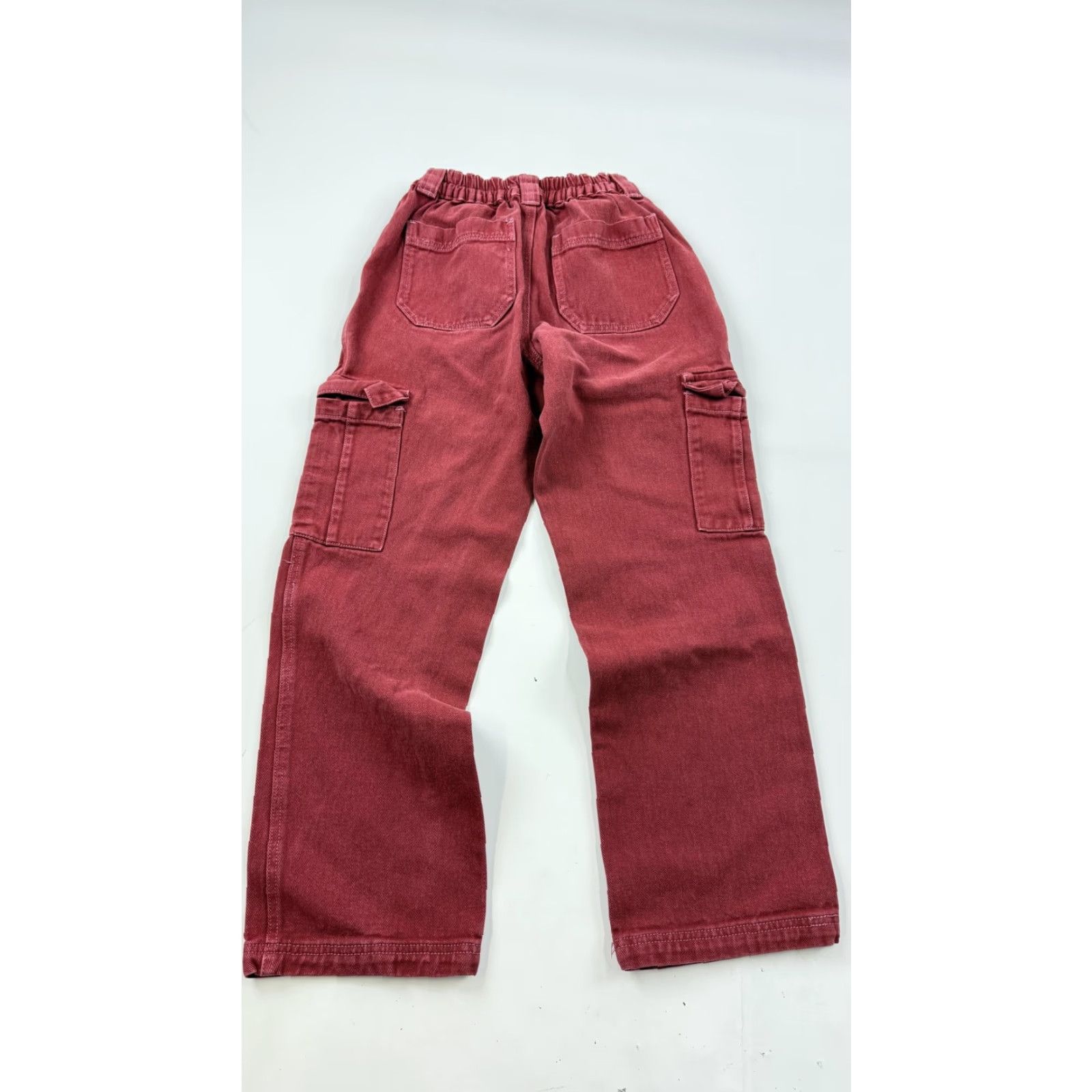 Pacsun PacSun Cargo Pants Womens XS Red 100% Cotton Elastic Waist Casual Pants Size 26" / US 2 / IT 38 - 6 Thumbnail