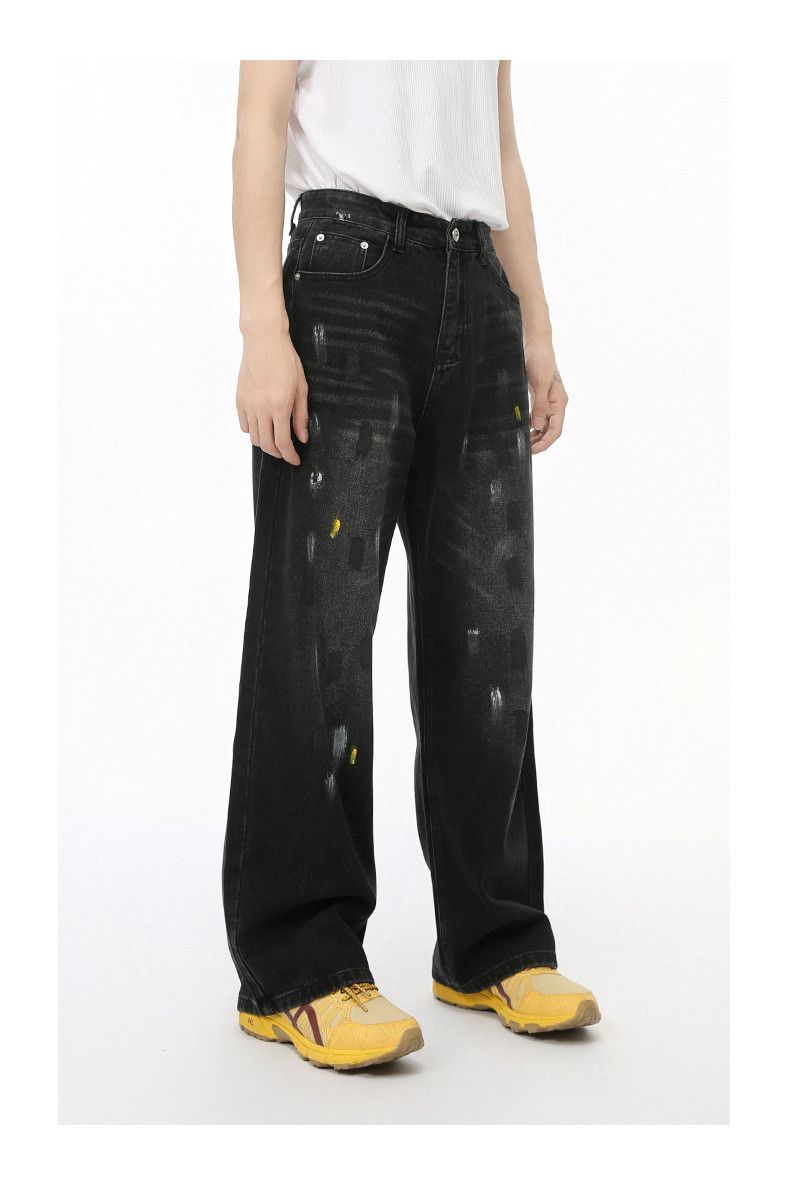 Japanese Brand Men's American-style graffiti distressed washed jeans Size US 32 / EU 48 - 4 Thumbnail