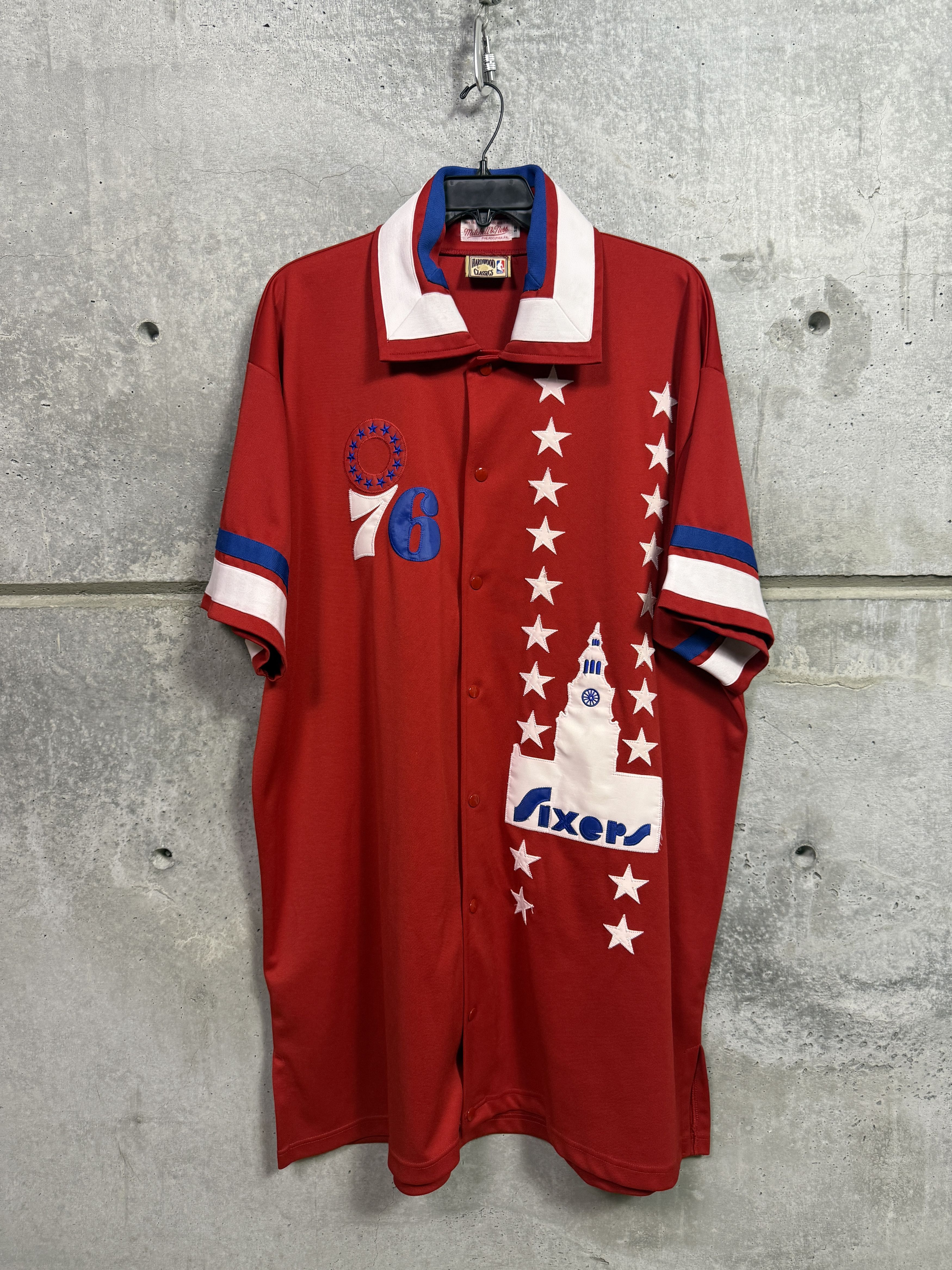 Mitchell & Ness Mitchel & Ness Red Philadelphia 76ers Warm Up Jacket Size US XXL / EU 58 / 5 - 1 Thumbnail