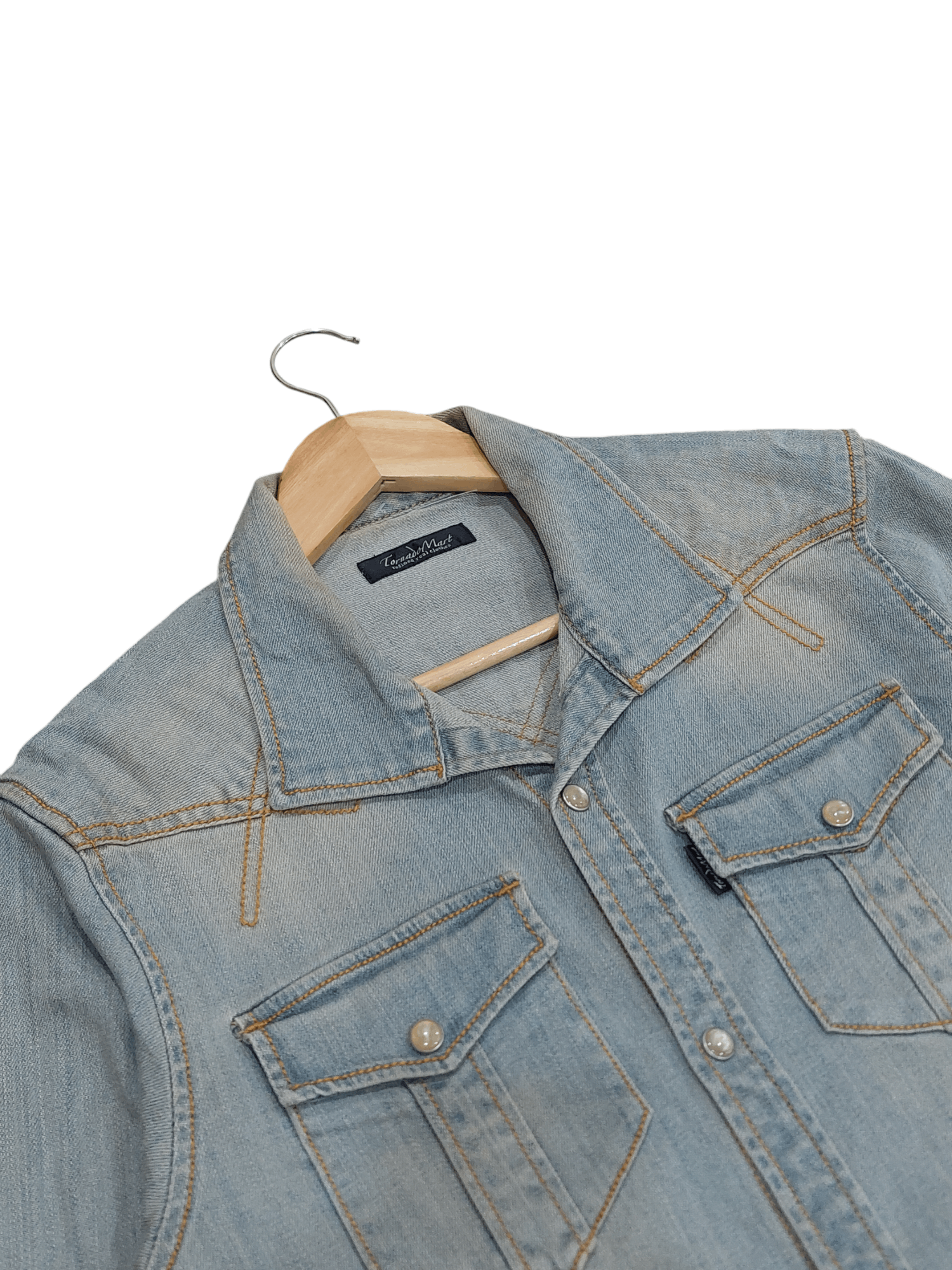 If Six Was Nine × Tornado Mart Tornado Mart Denim Button Shirt Jacket Size S / US 4 / IT 40 - 5 Thumbnail