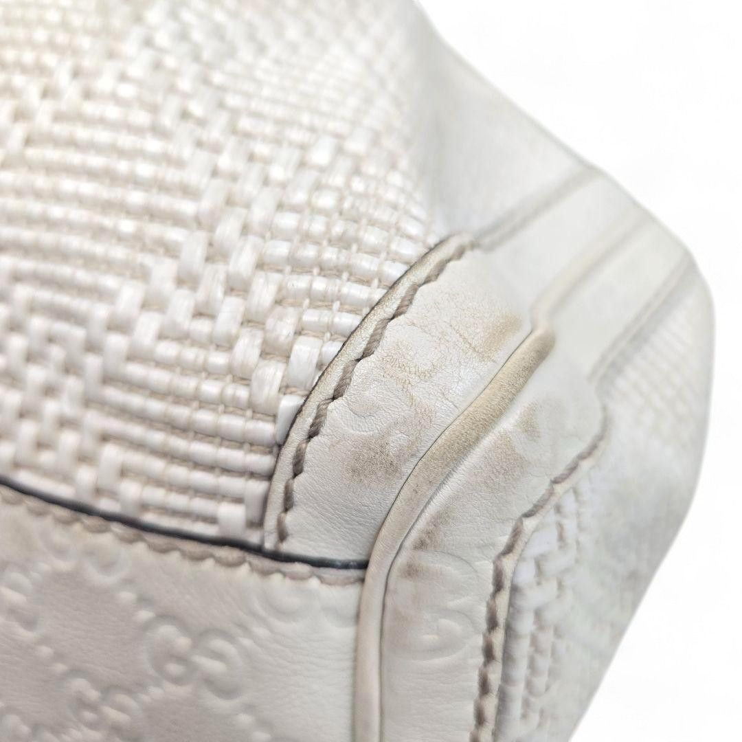 Gucci Gucci - Sukey White Leather Tweed Luxury Shoulder Bag Size ONE SIZE - 7 Thumbnail