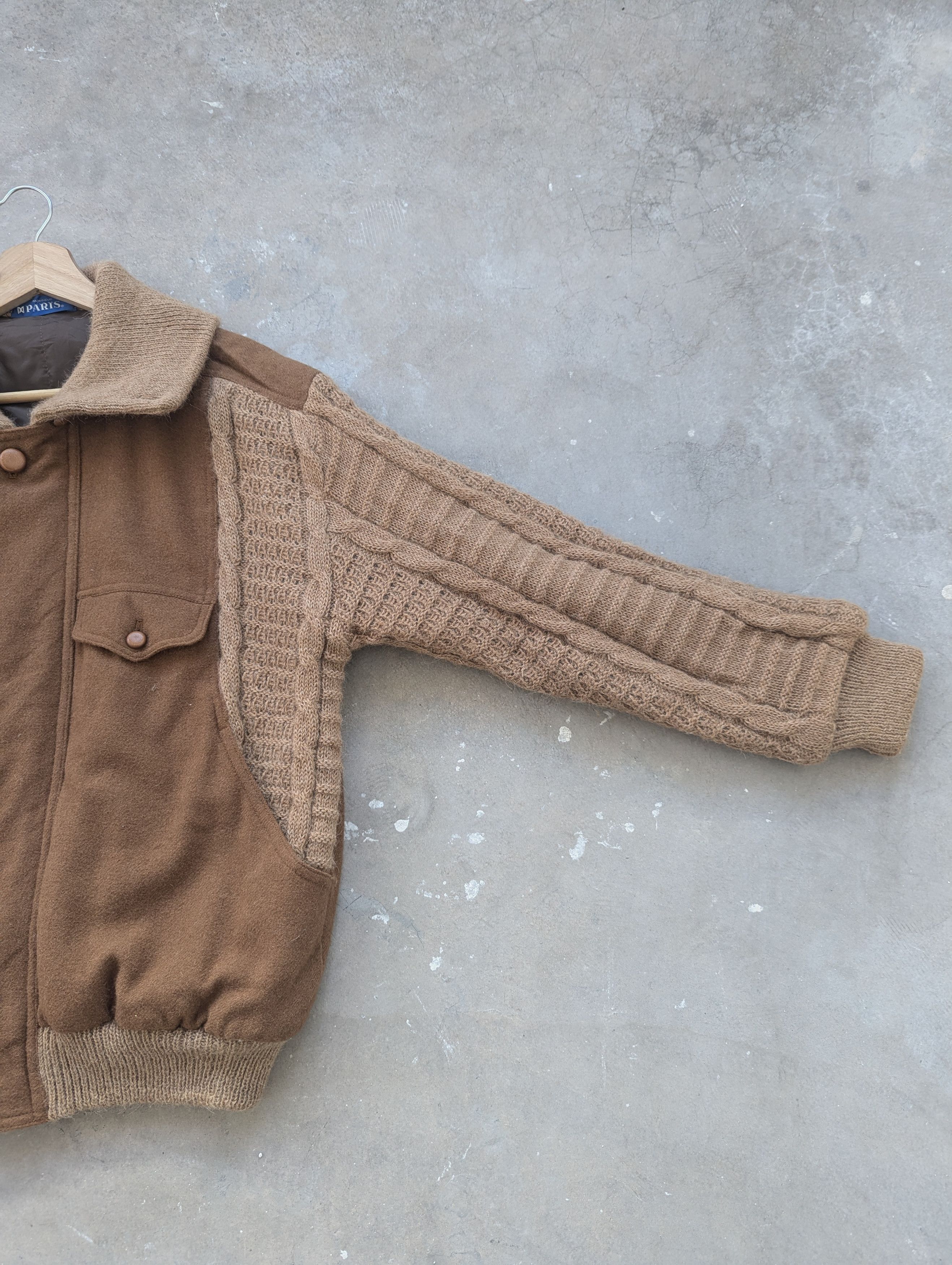 Le Grande Bleu (L.G.B.) × Vintage 🇯🇵 Vintage 90s Wool Jacket Knitted Style By Monsieur Paris Size US M / EU 48-50 / 2 - 4 Thumbnail