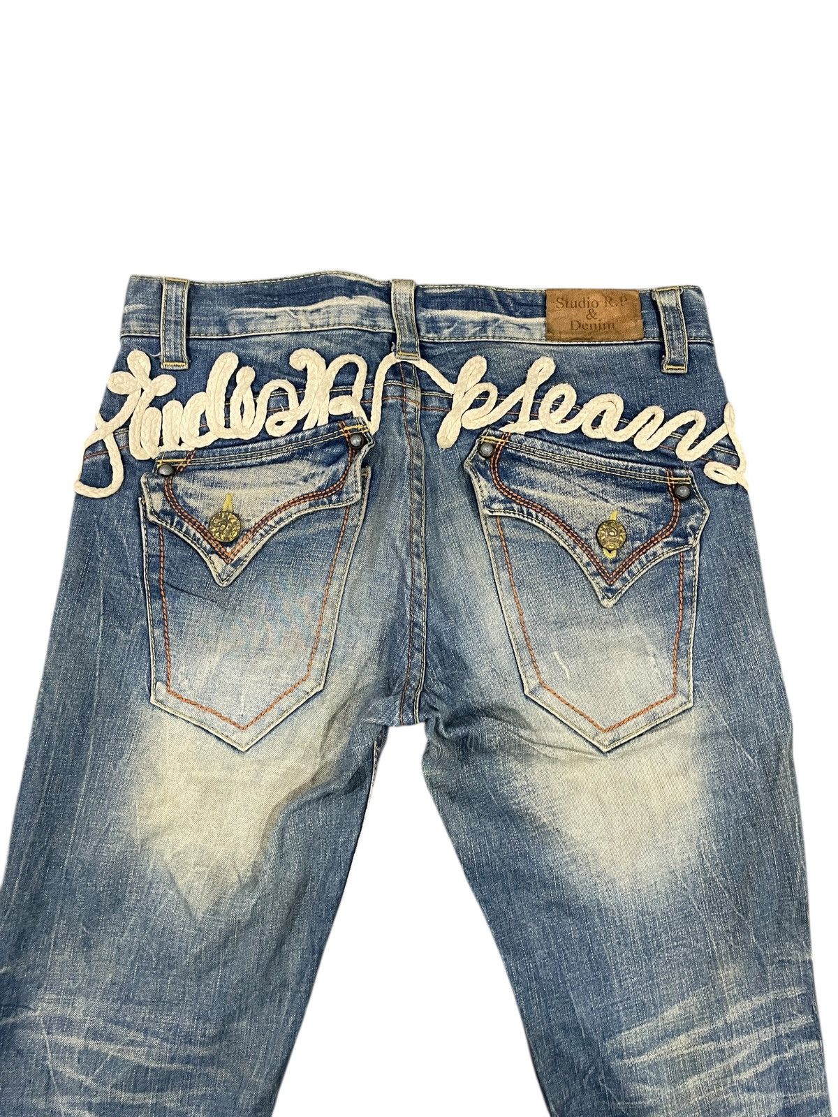 If Six Was Nine Flared Stonewash Jeans Size US 35 - 13 Thumbnail