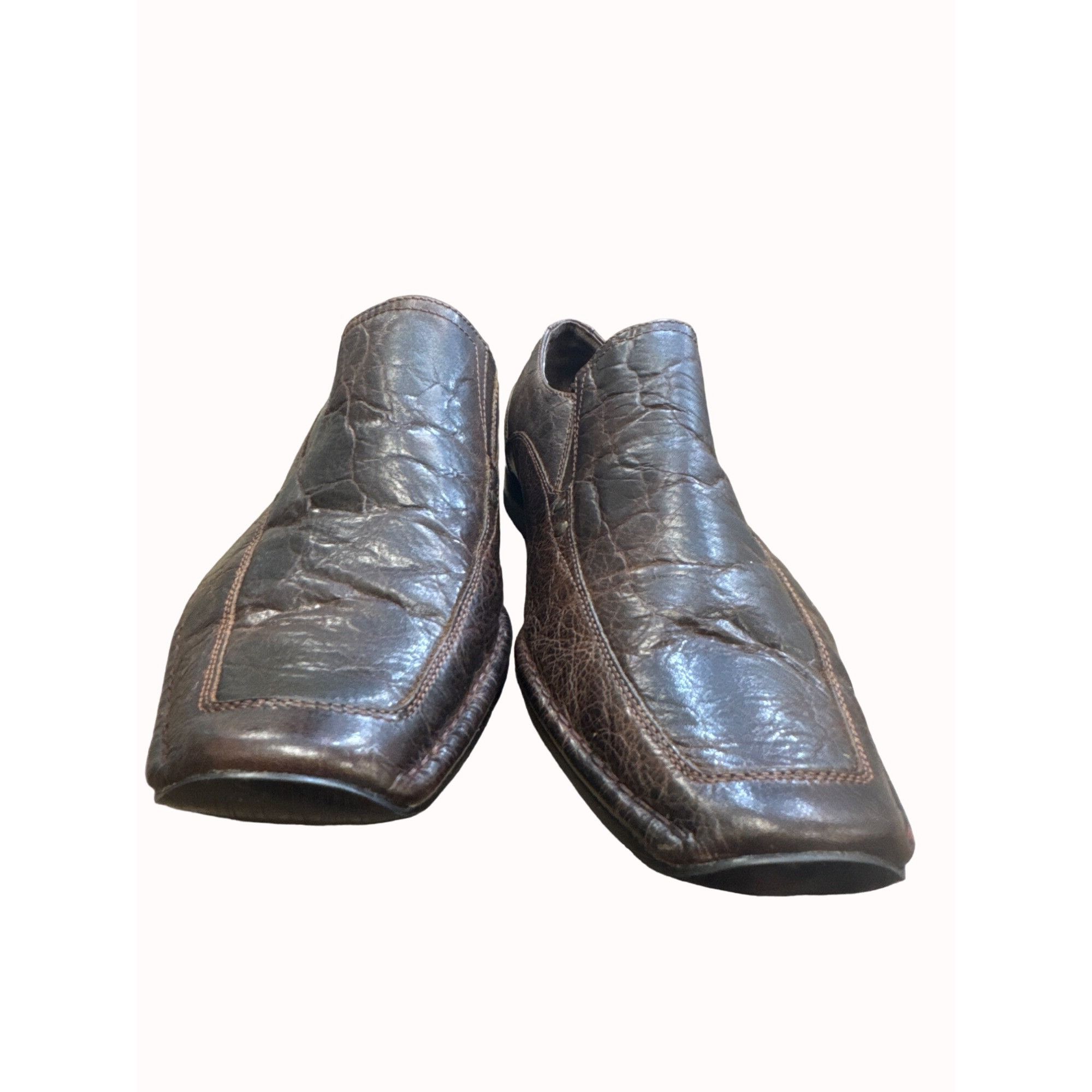 Designer Stray Dog Phaser men’s brown leather slip dress shoes loafer Size US 11.5 / EU 44-45 - 6 Thumbnail