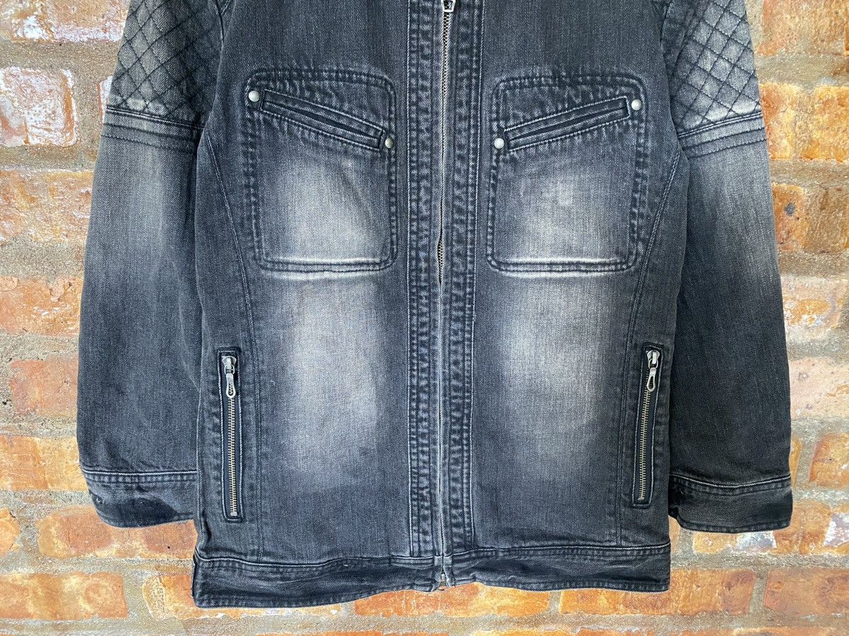 5351 POUR LES HOMMES Diamond stitch faded detailing wash denim Jacket Size US M / EU 48-50 / 2 - 4 Thumbnail