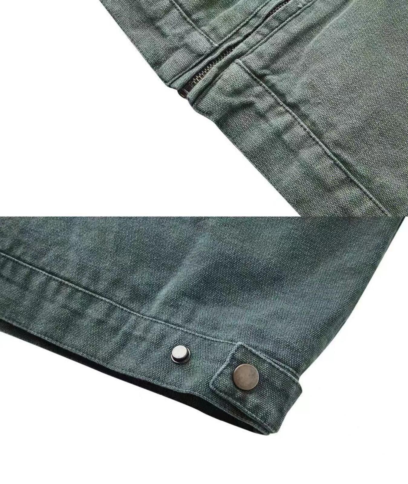 Vintage Green Utility Jacket with Button Collar Pins Size US M / EU 48-50 / 2 - 7 Thumbnail