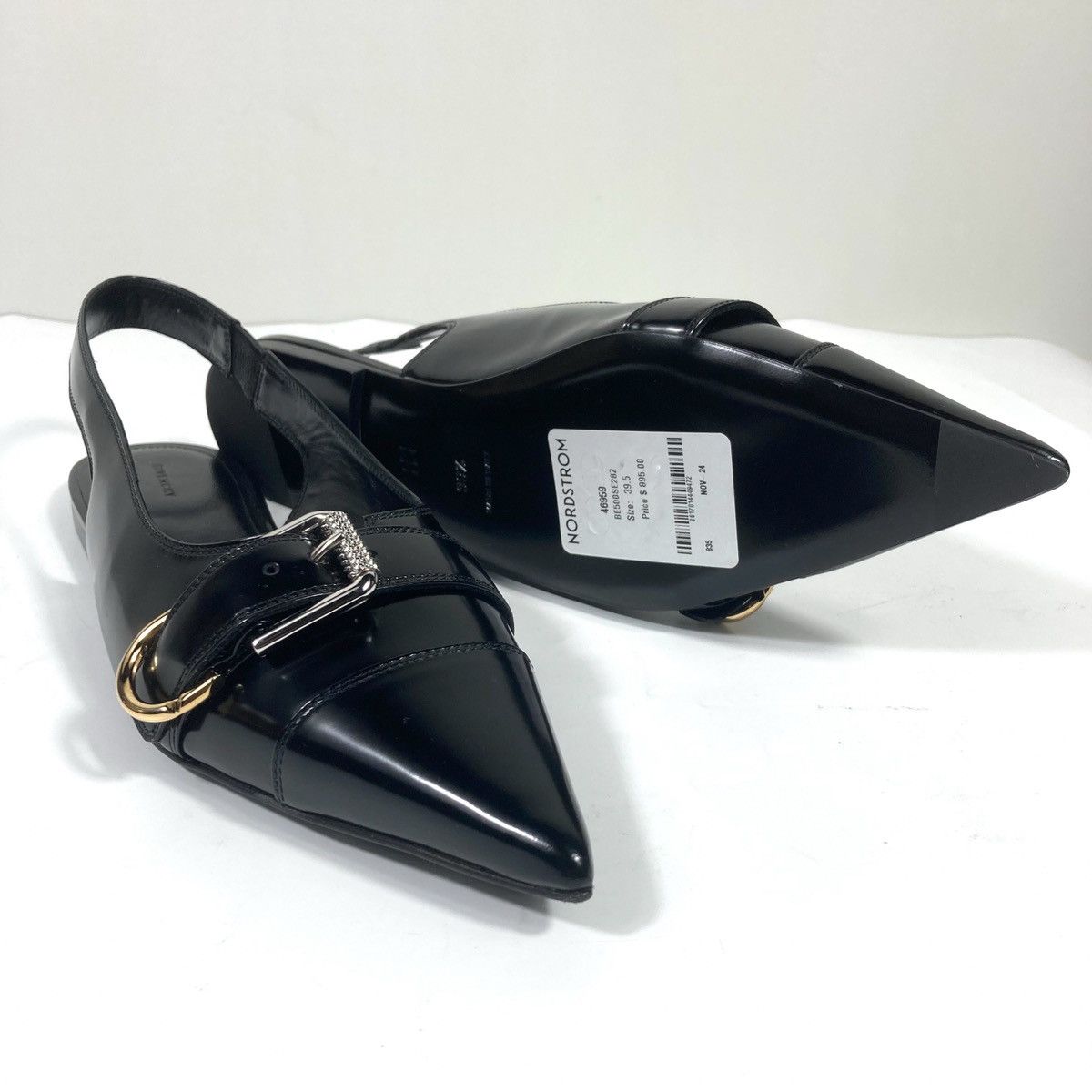 Givenchy Givenchy Voyou Pointed Toe Slingback Ballet Flat Black 39.5 Size US 8.5 / IT 38.5 - 6 Thumbnail