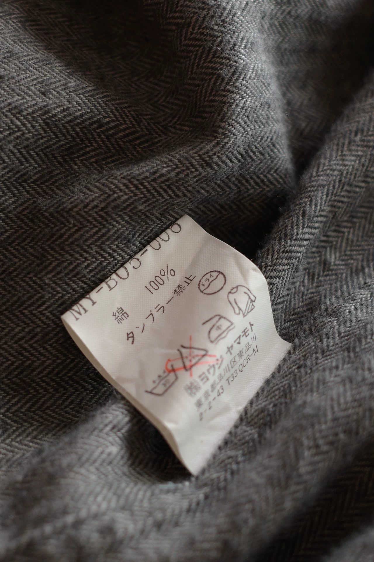 Y's Y's 90s Cotton Herringbone Shirt Jacket Men Size US M / EU 48-50 / 2 - 7 Thumbnail