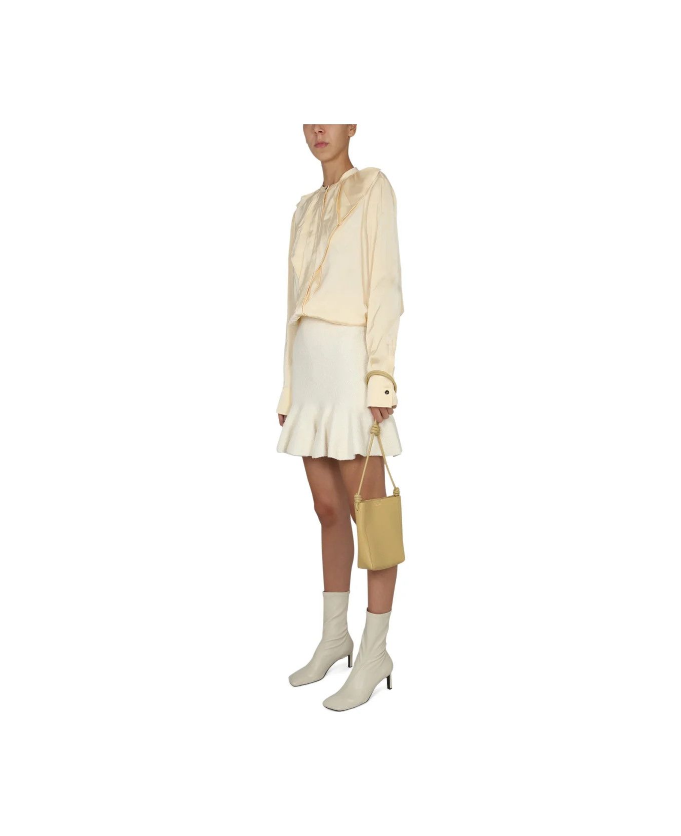 Jil Sander o1y1025 Solid Color Shirt in Cream Size M / US 6-8 / IT 42-44 - 4 Thumbnail