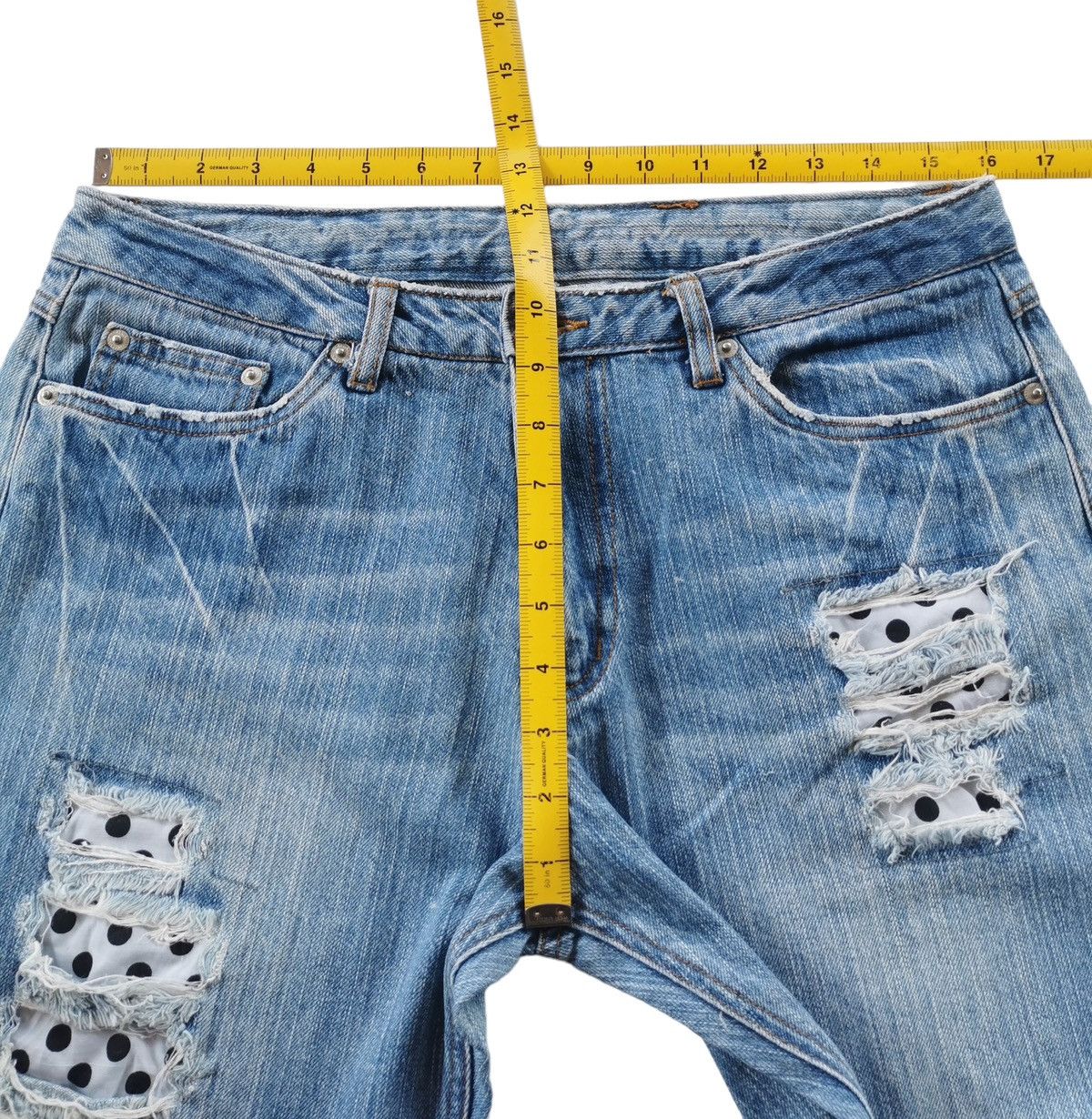 If Six Was Nine Distressed Denim Jeans 32x41 Size US 32 / EU 48 - 8 Thumbnail
